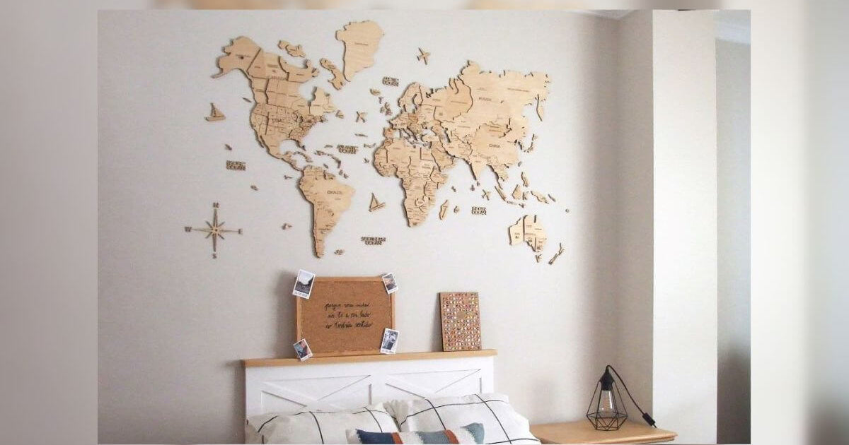The 3D Wooden World Map Light Exceeds All Expectations | Enjoy The Wood