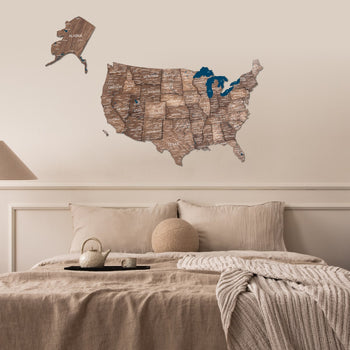 USA Wooden Maps