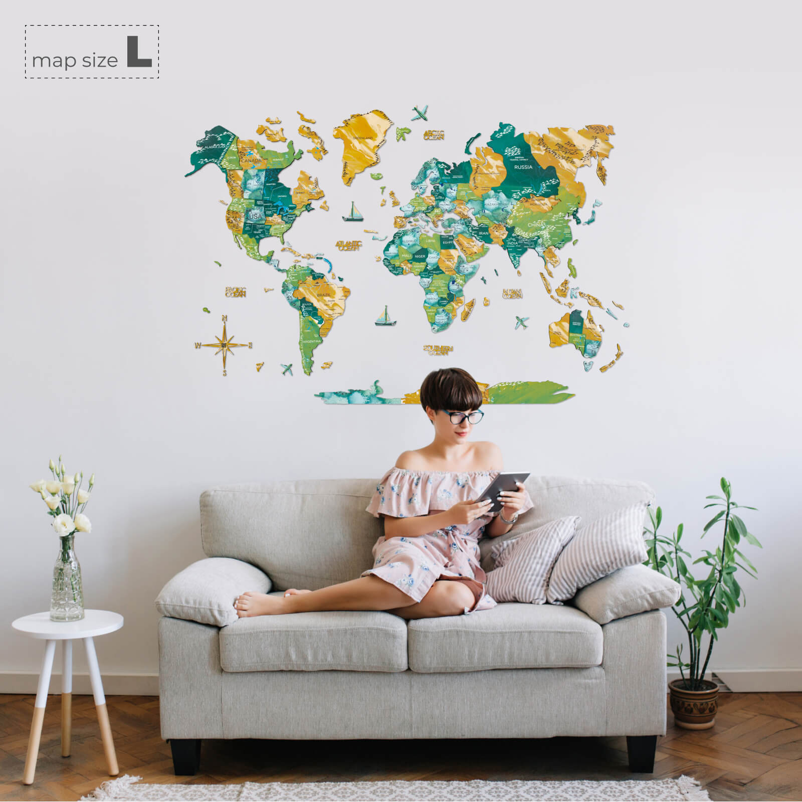 emerald green living room decor