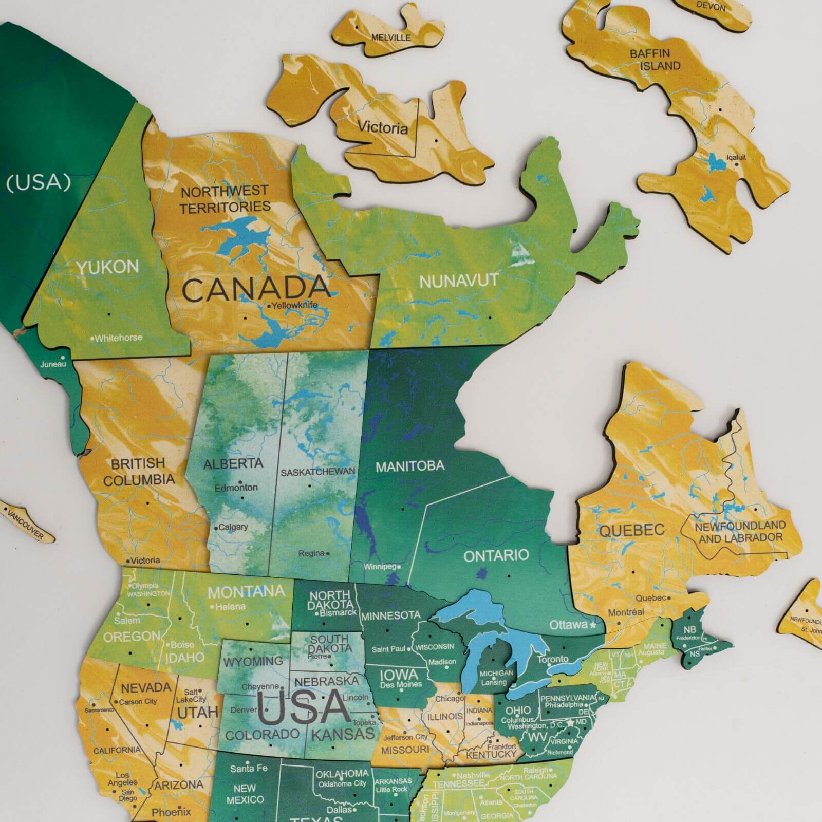 sage green room decor map