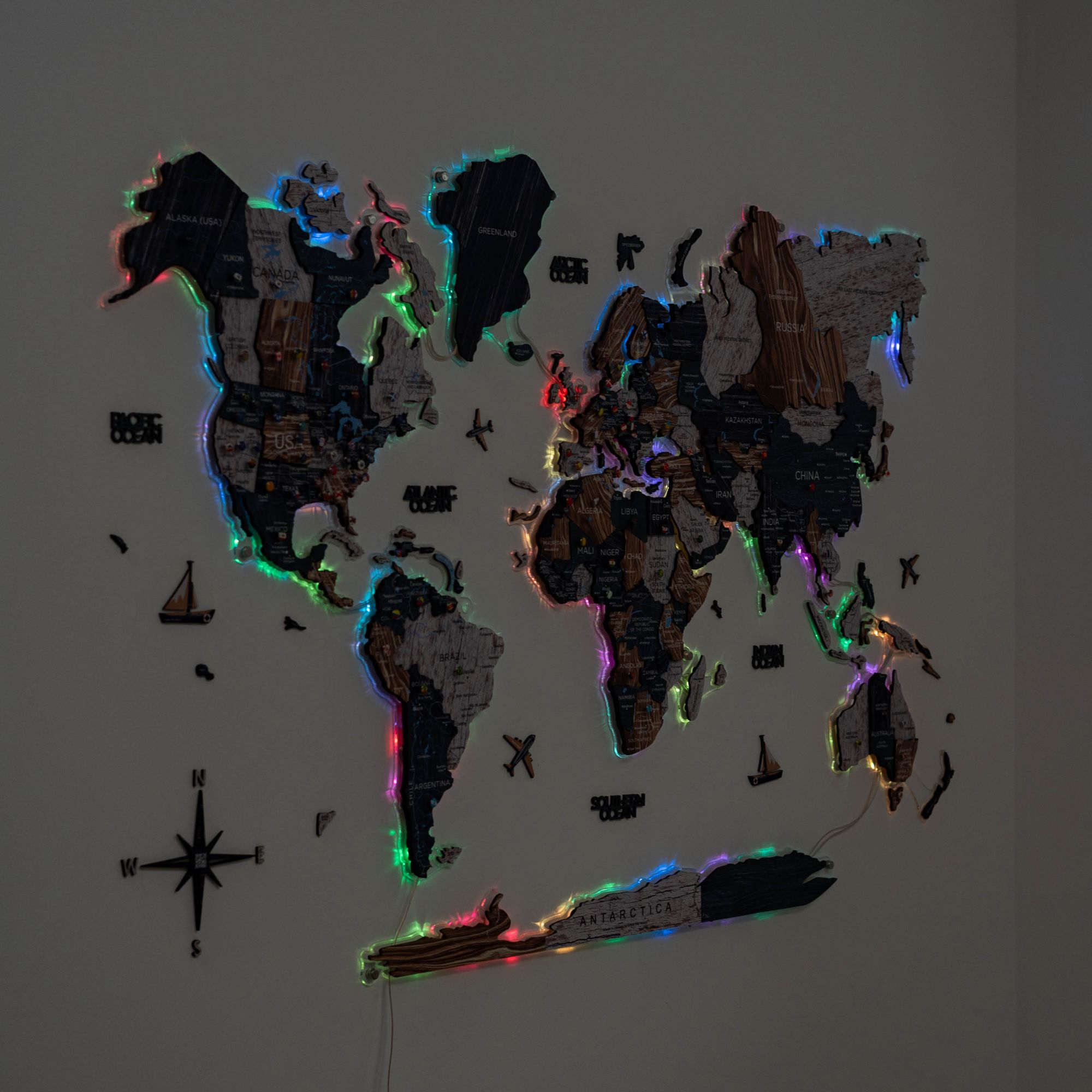led lights for wall art