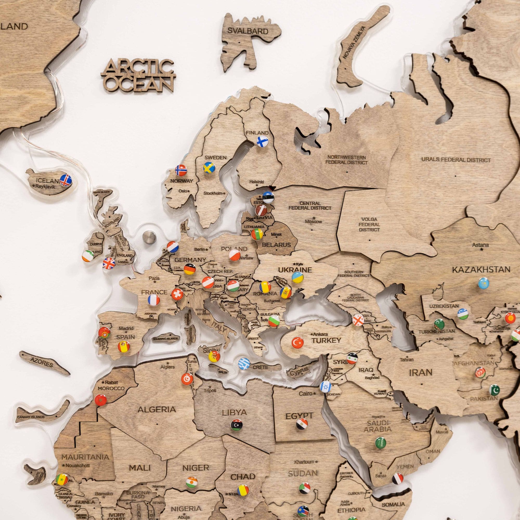 wood map art