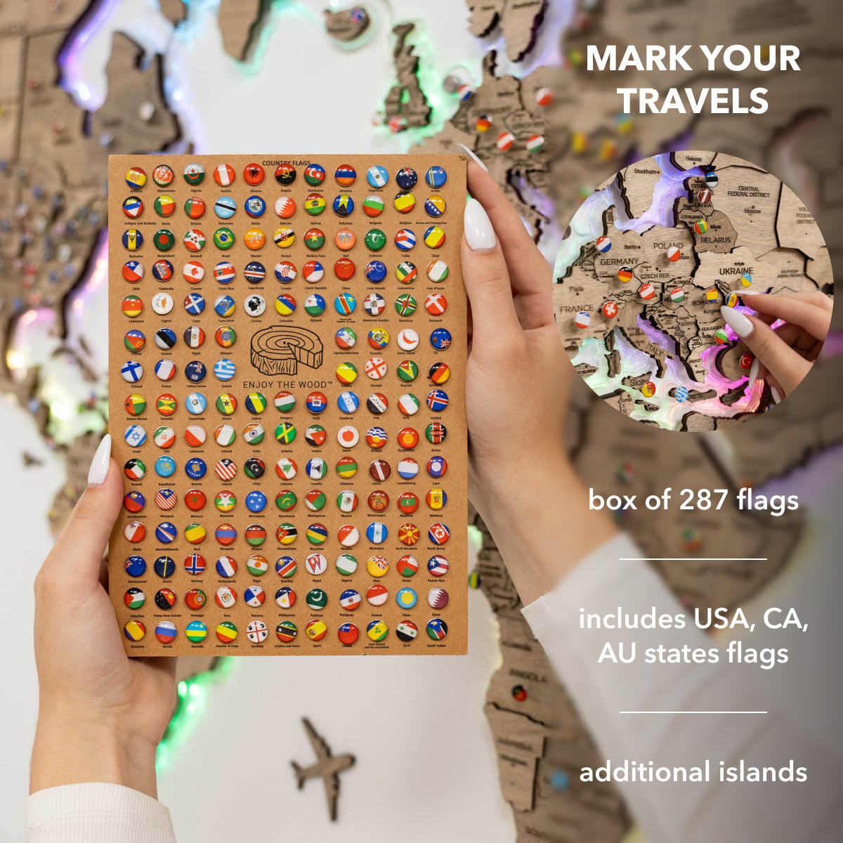 map of the world pinboard