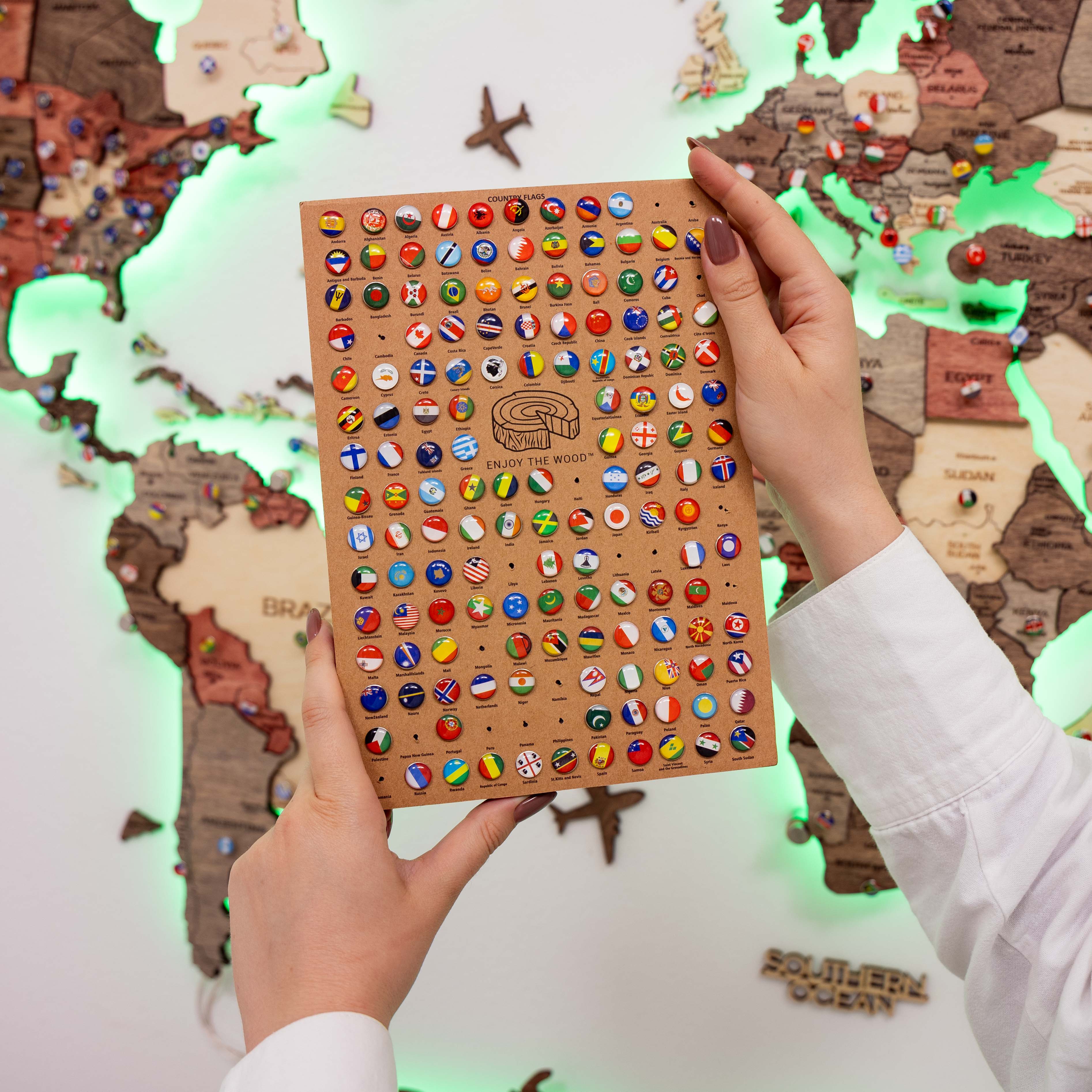 pin board map of world