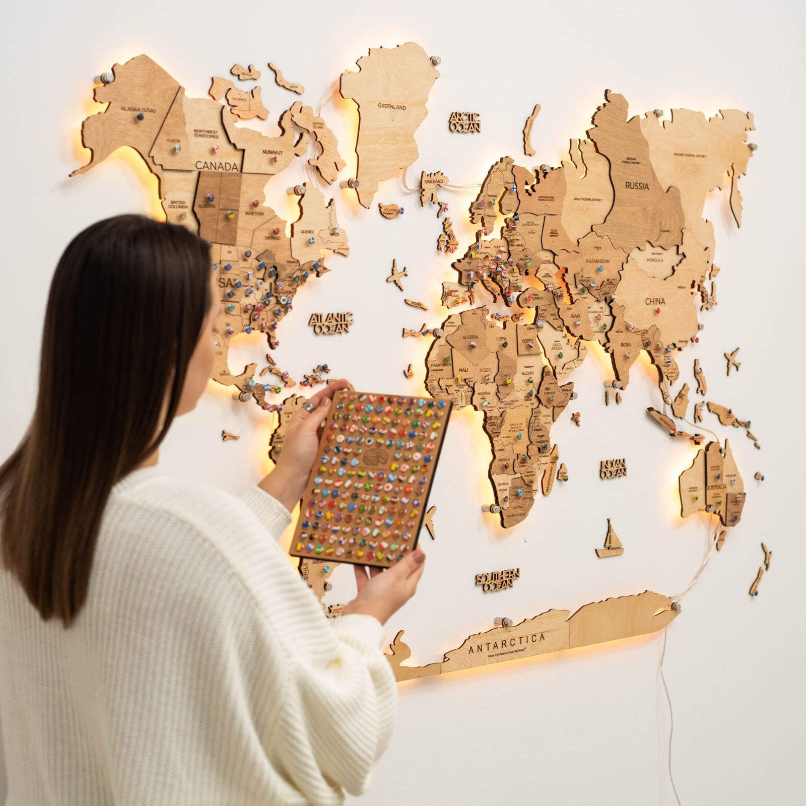 push pin map for travel