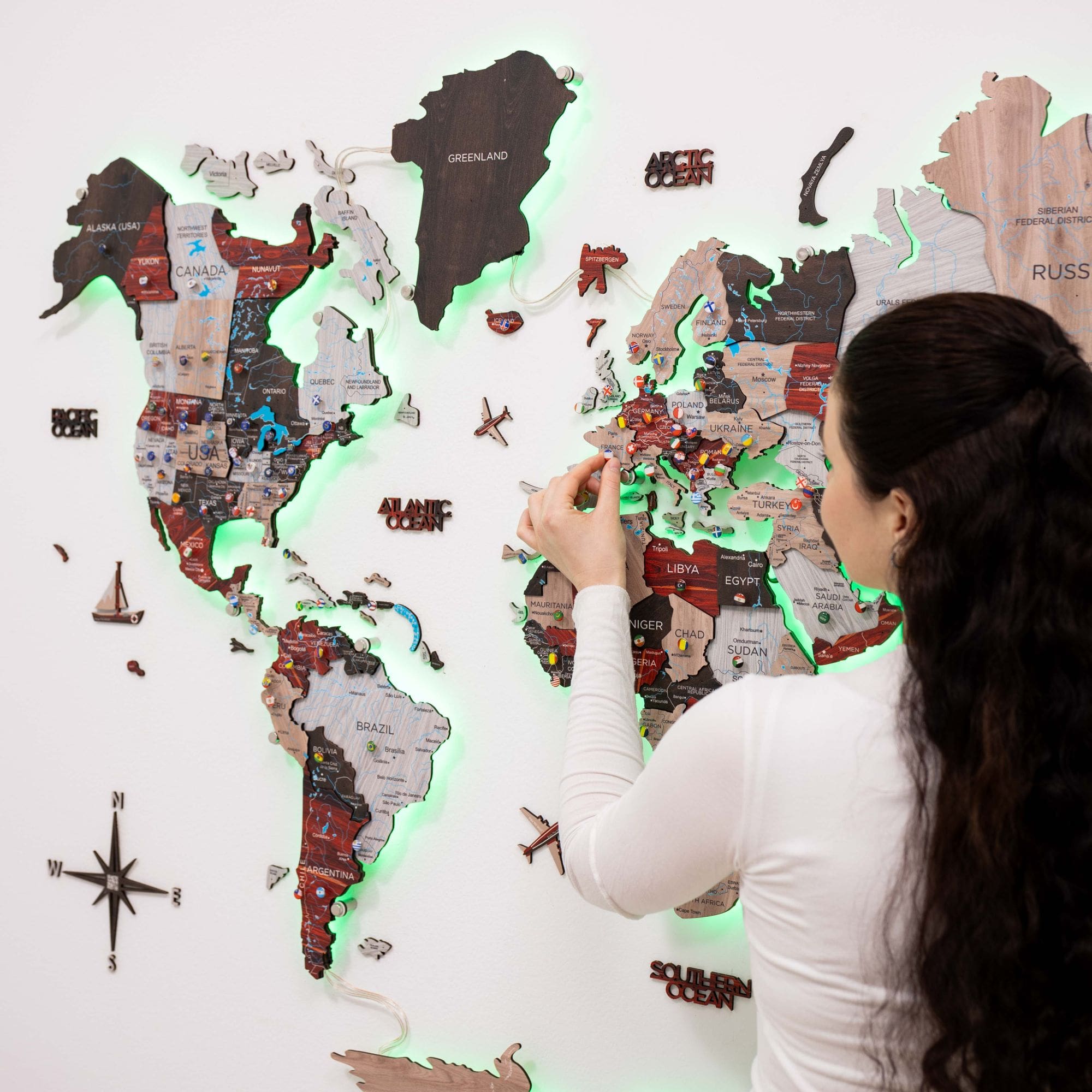 3d wall art decoration - led