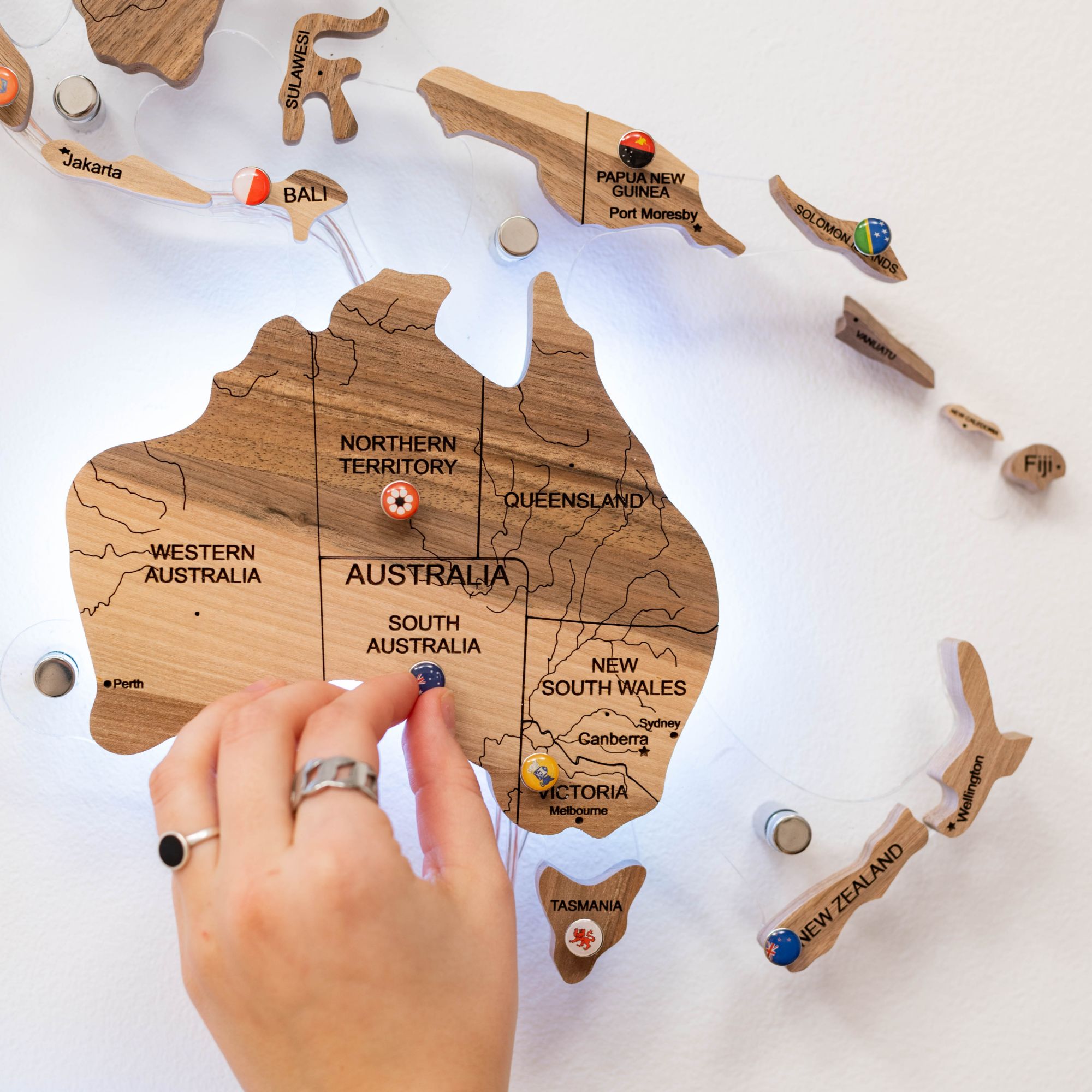 push pin travel map australia