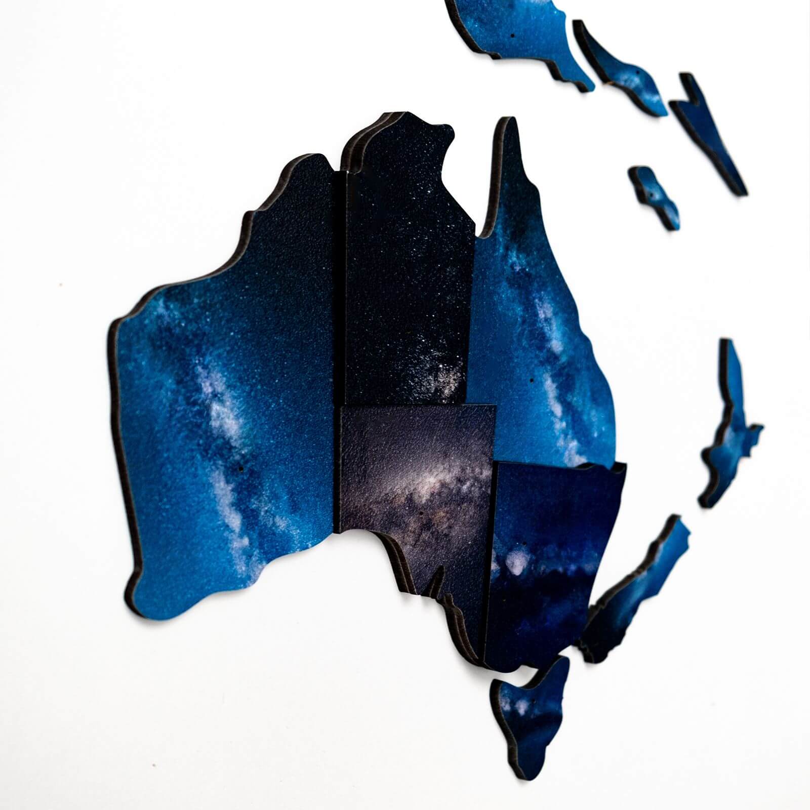 3D leuchtende/magnetische farbige hölzerne Weltkarte Raum