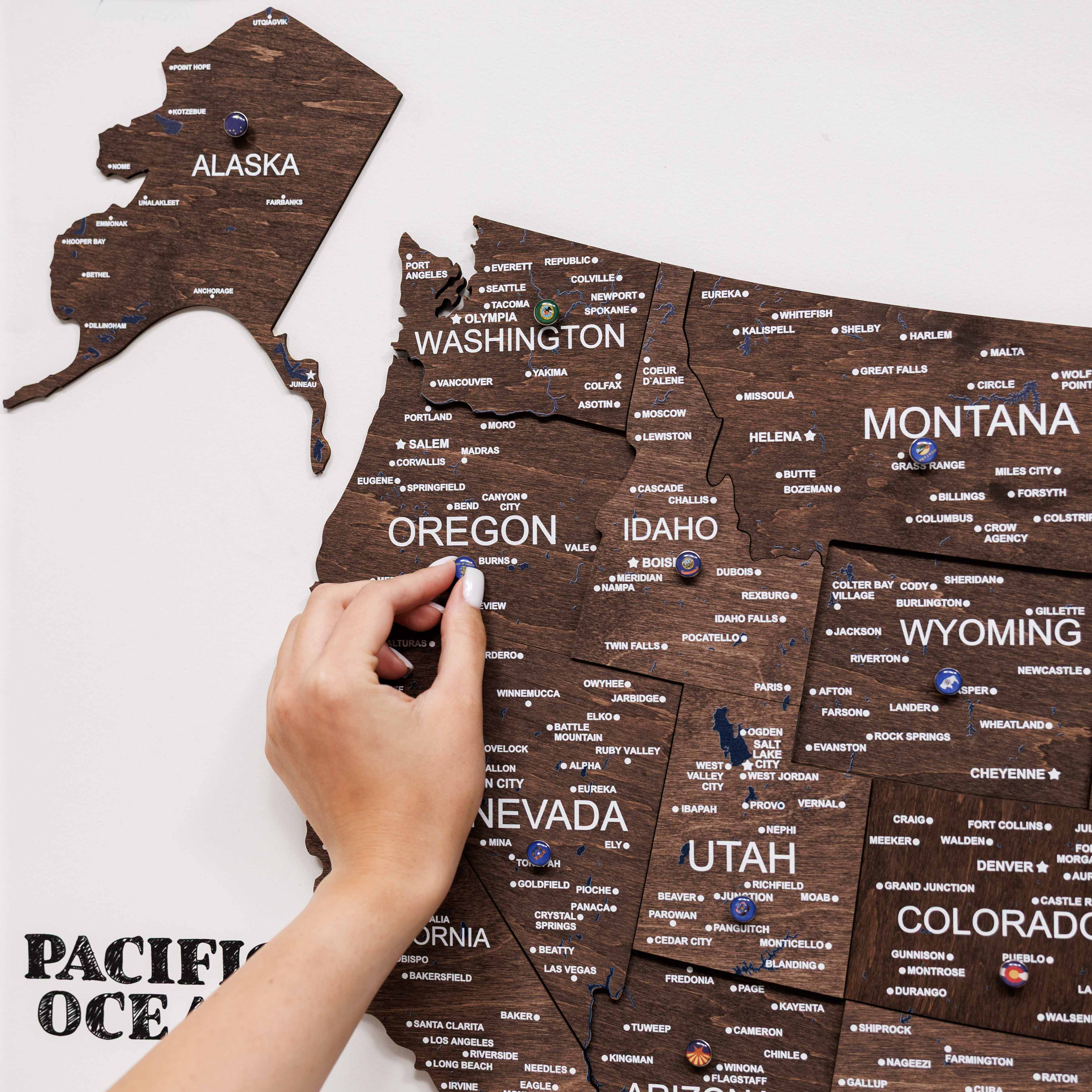 oregon on us map