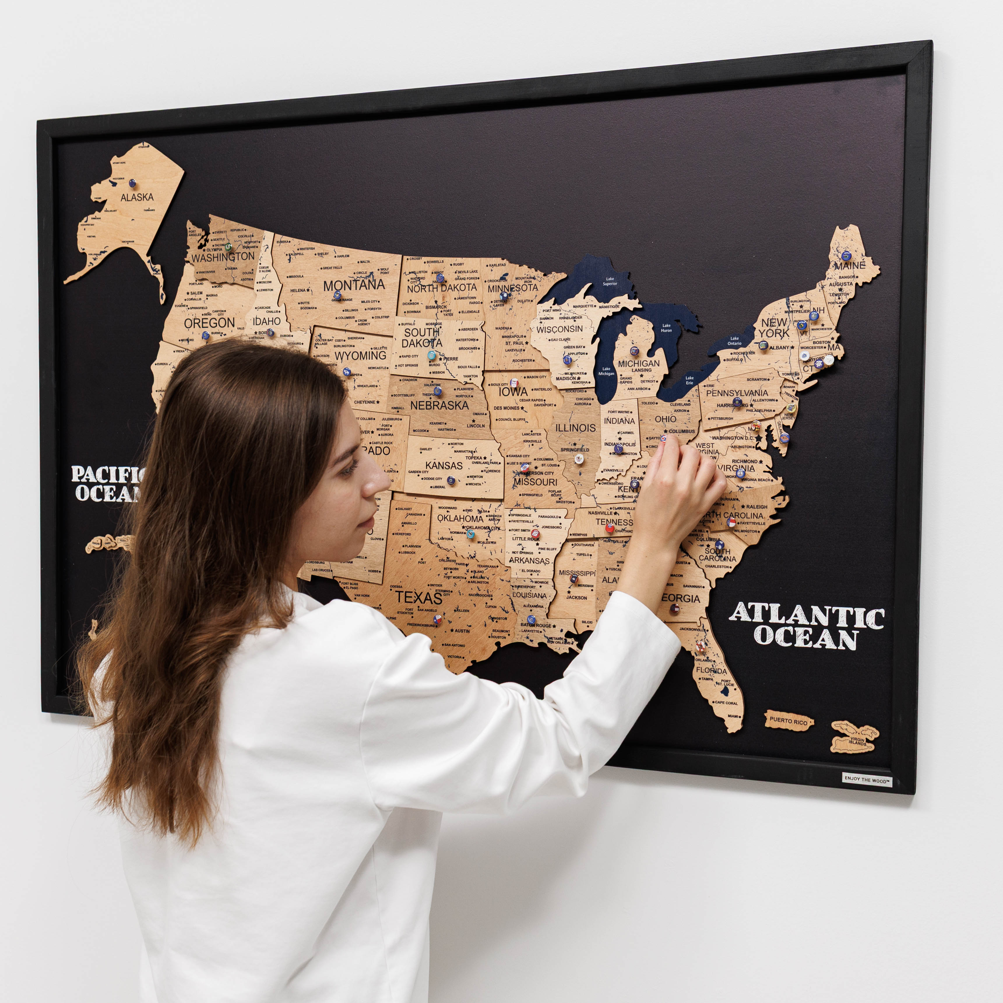 us map picture board