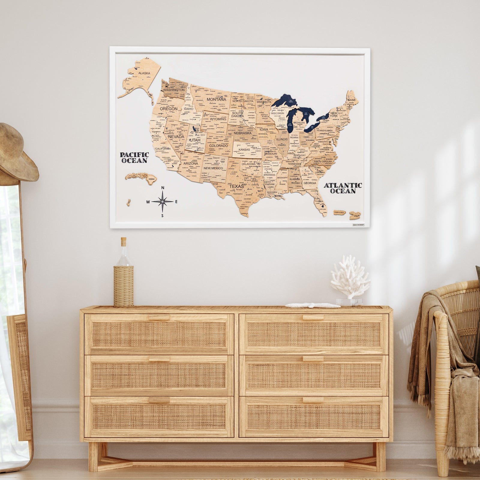 usa map decor