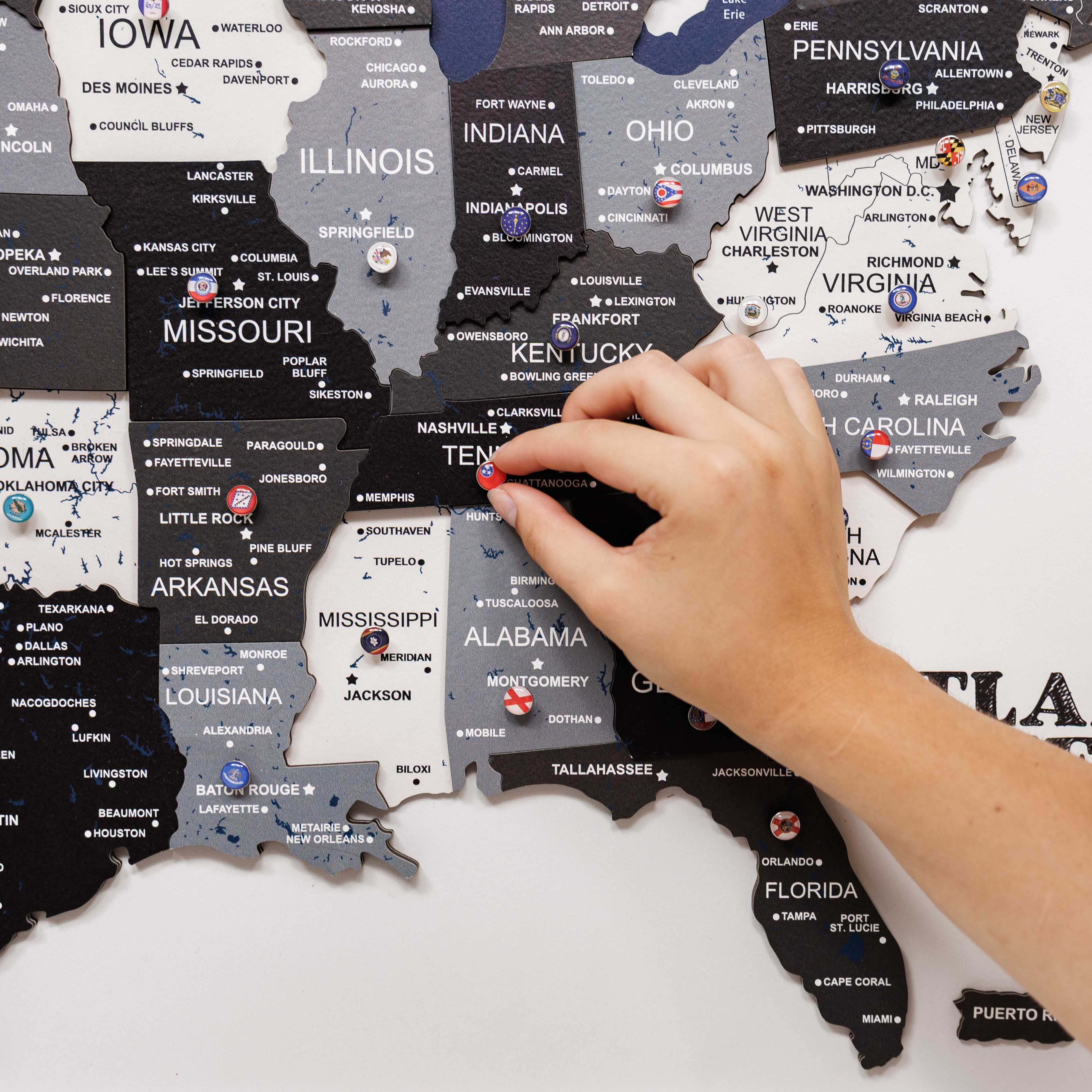 tennessee on us map