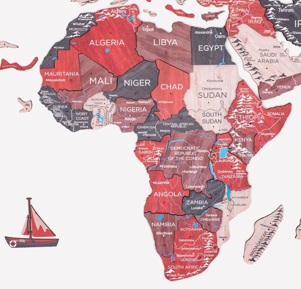 africa map red