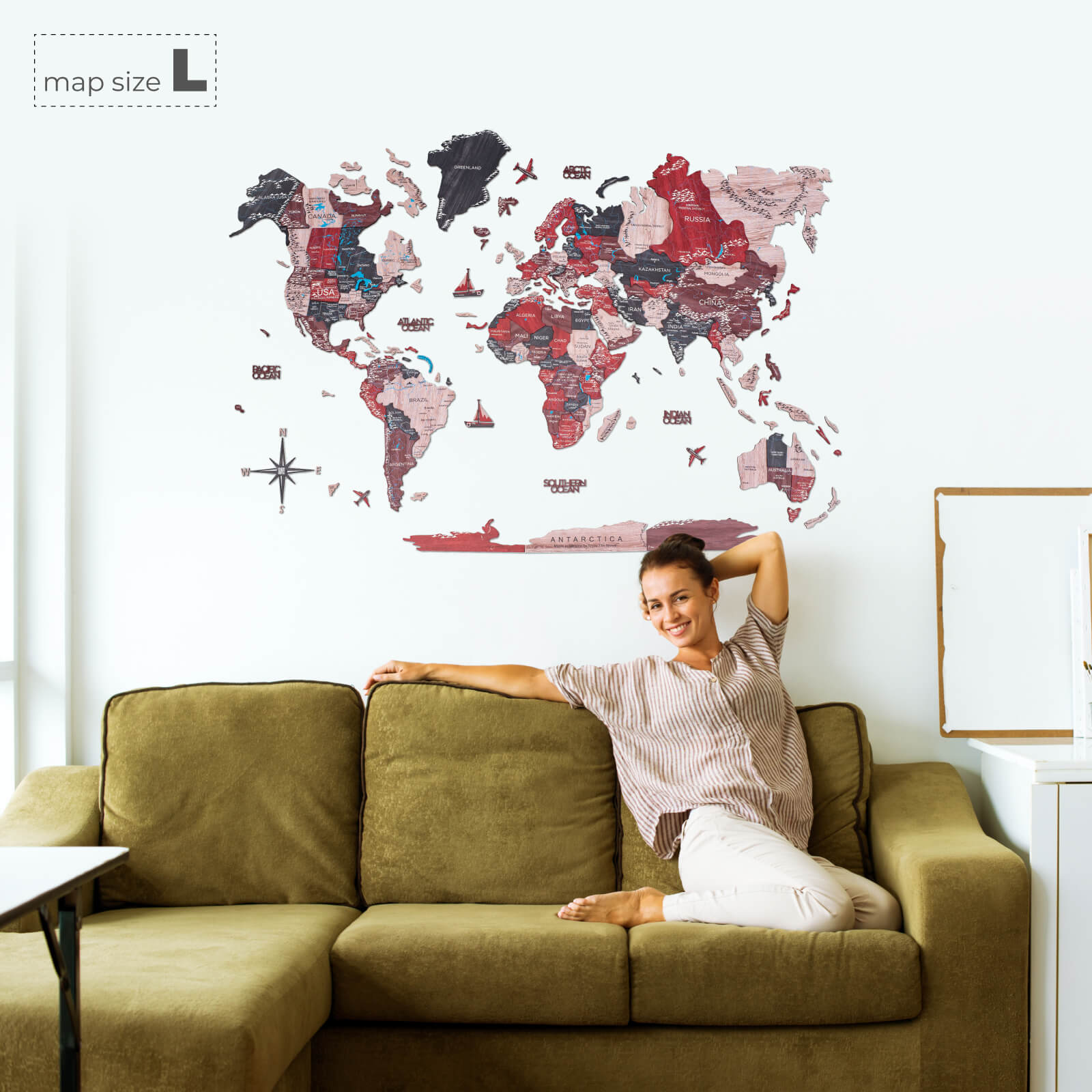 brown and red decor living room
