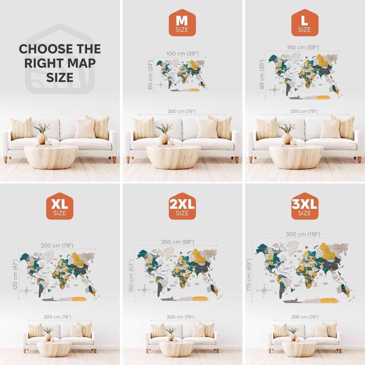 modern colorful home decor size