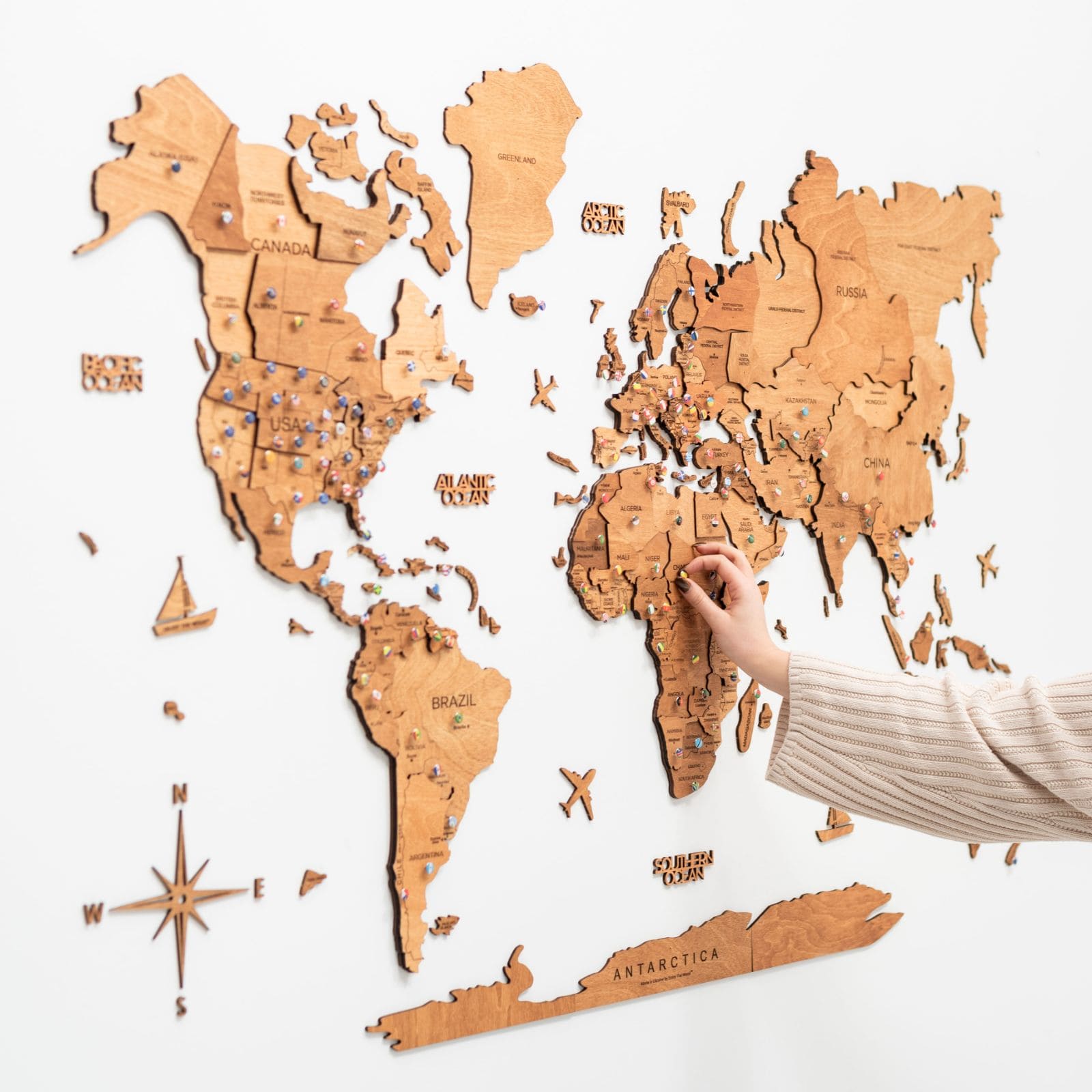 giant world map for wall