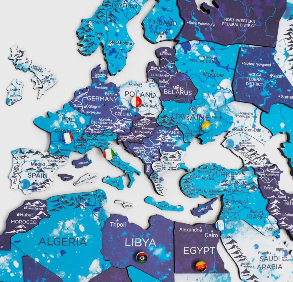 world map with color