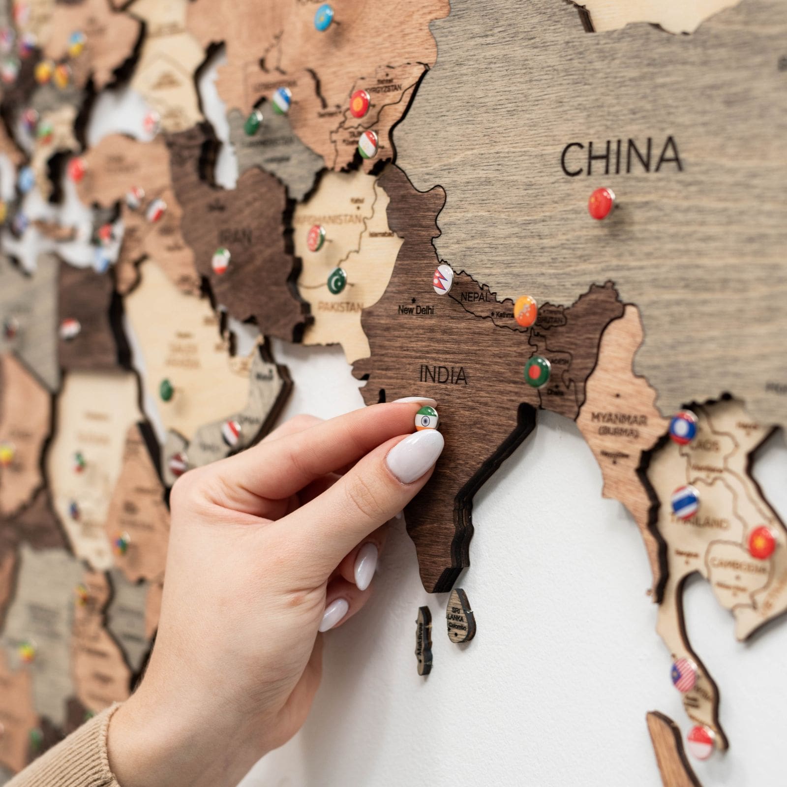 india on world map