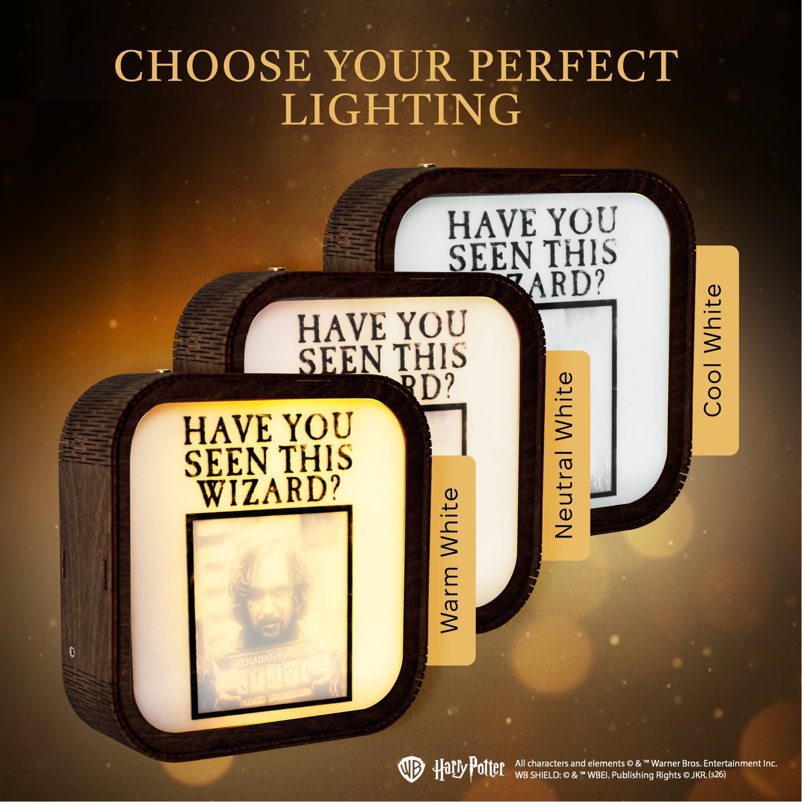 Wooden Acrylic Harry Potter Night Light - Azkaban Prisoner by Enjoy The Wood