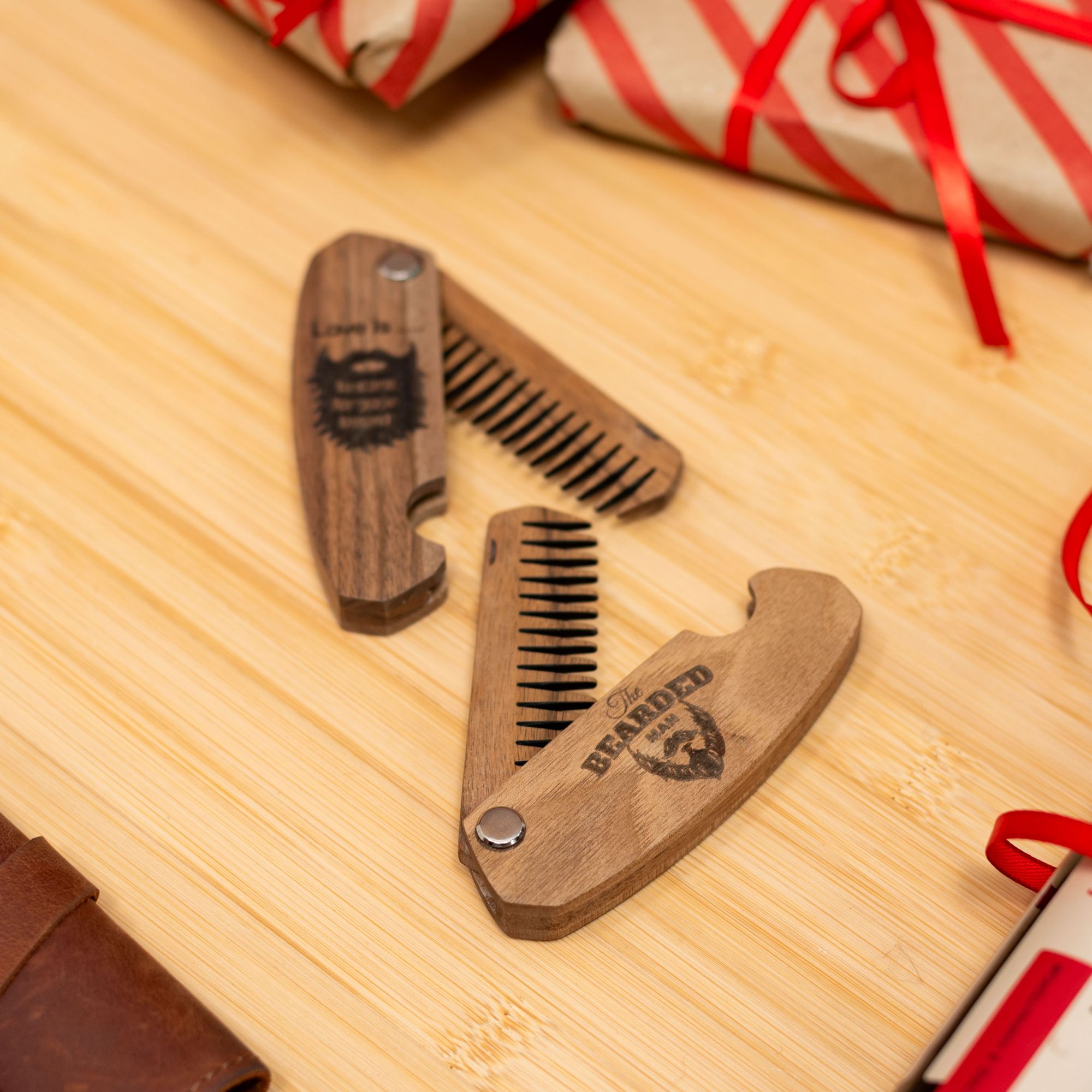 wooden comb for beard