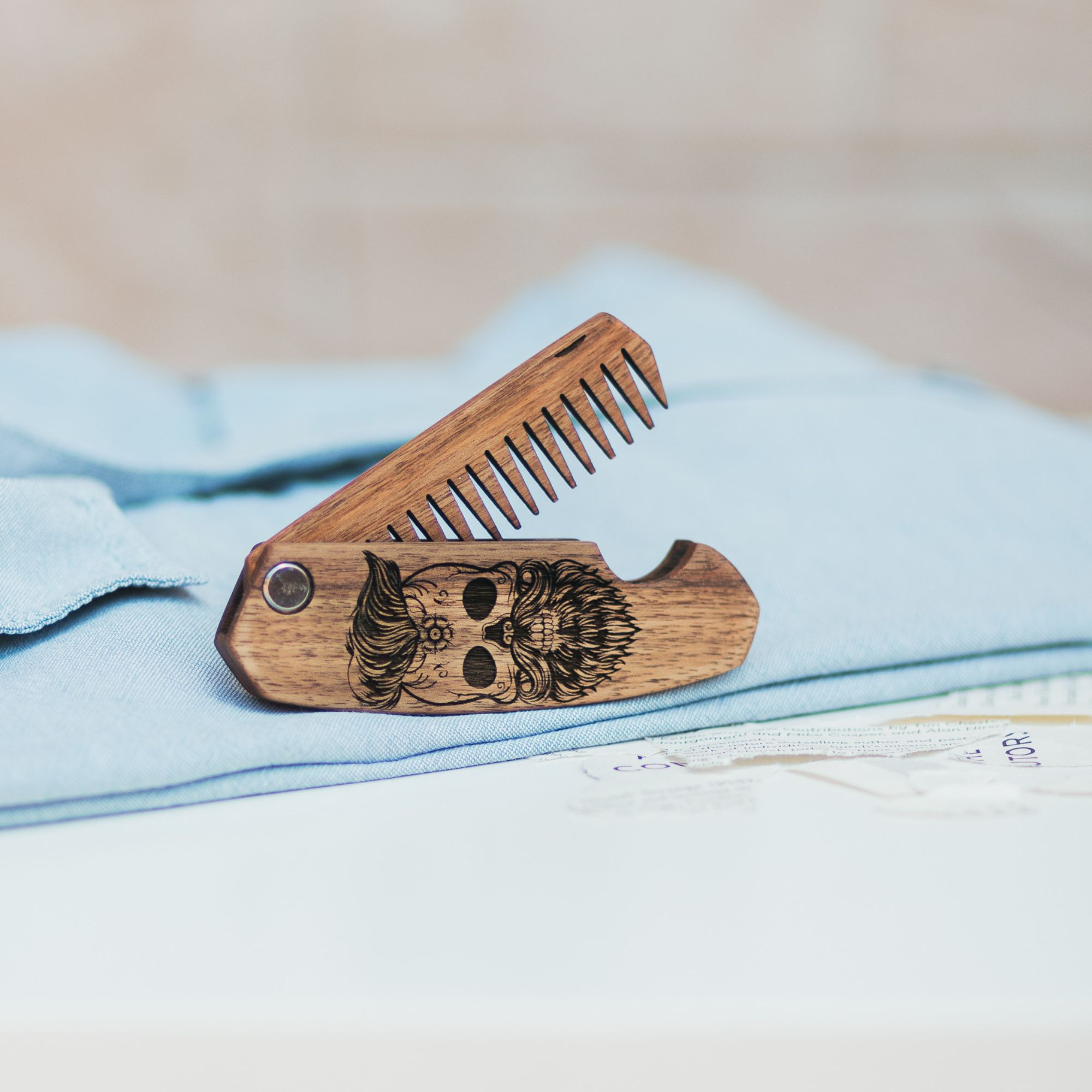beard wooden comb