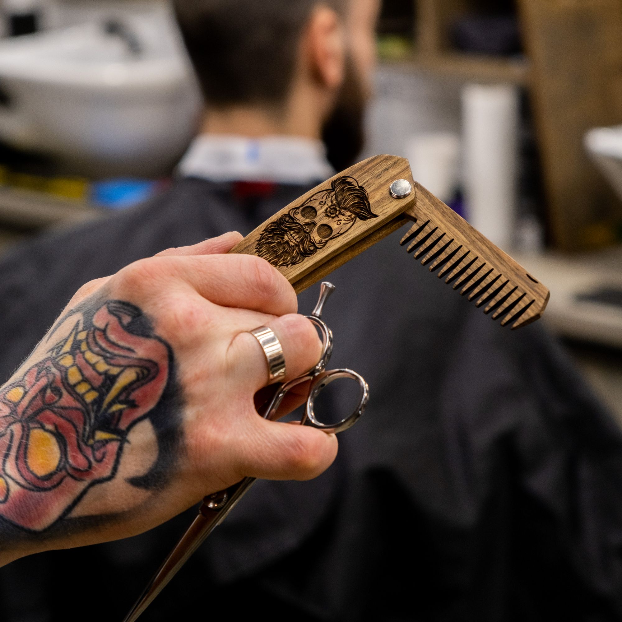 beard wooden comb