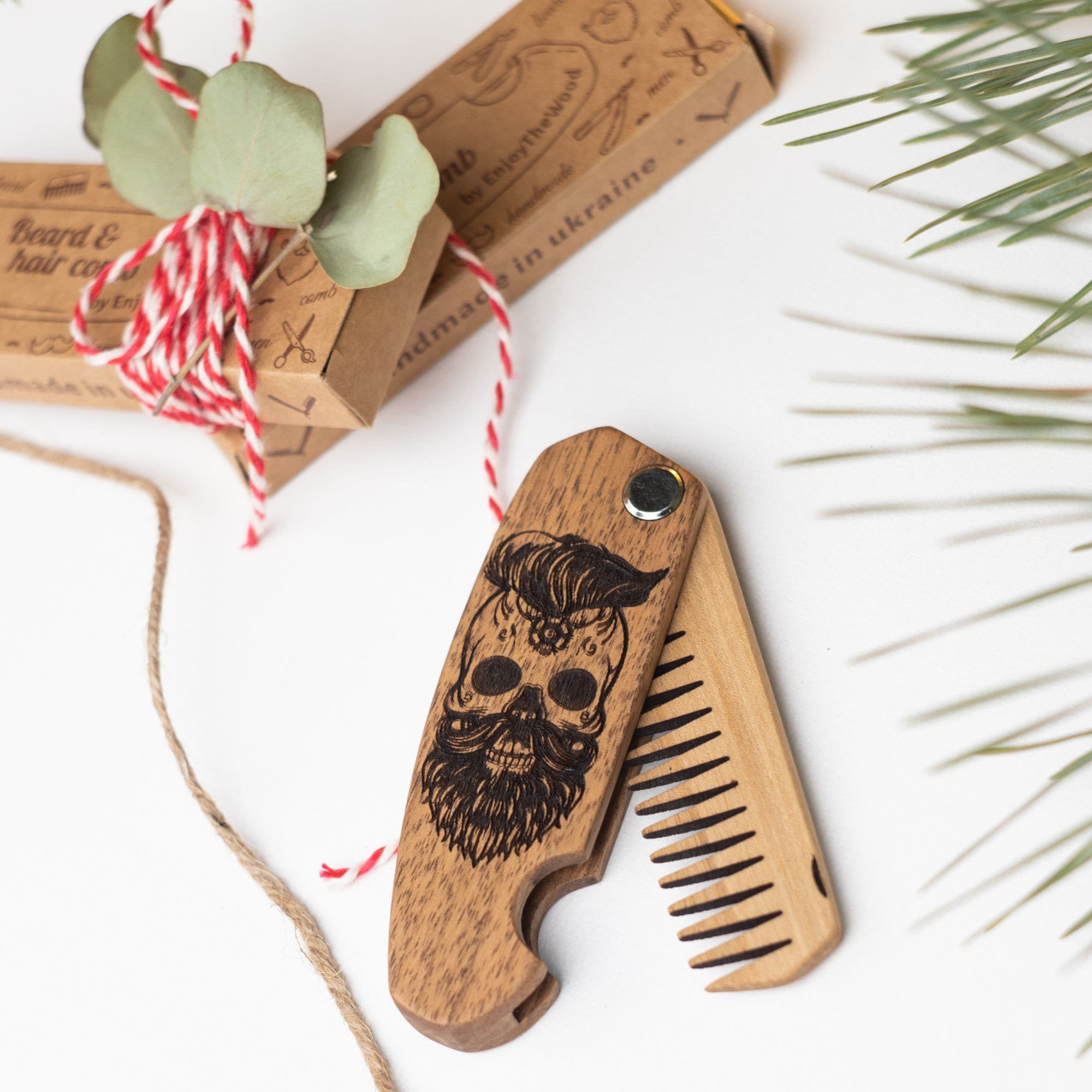 beard wooden comb