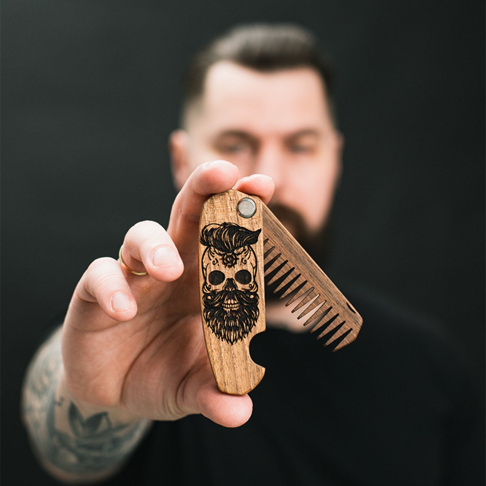 beard wooden comb