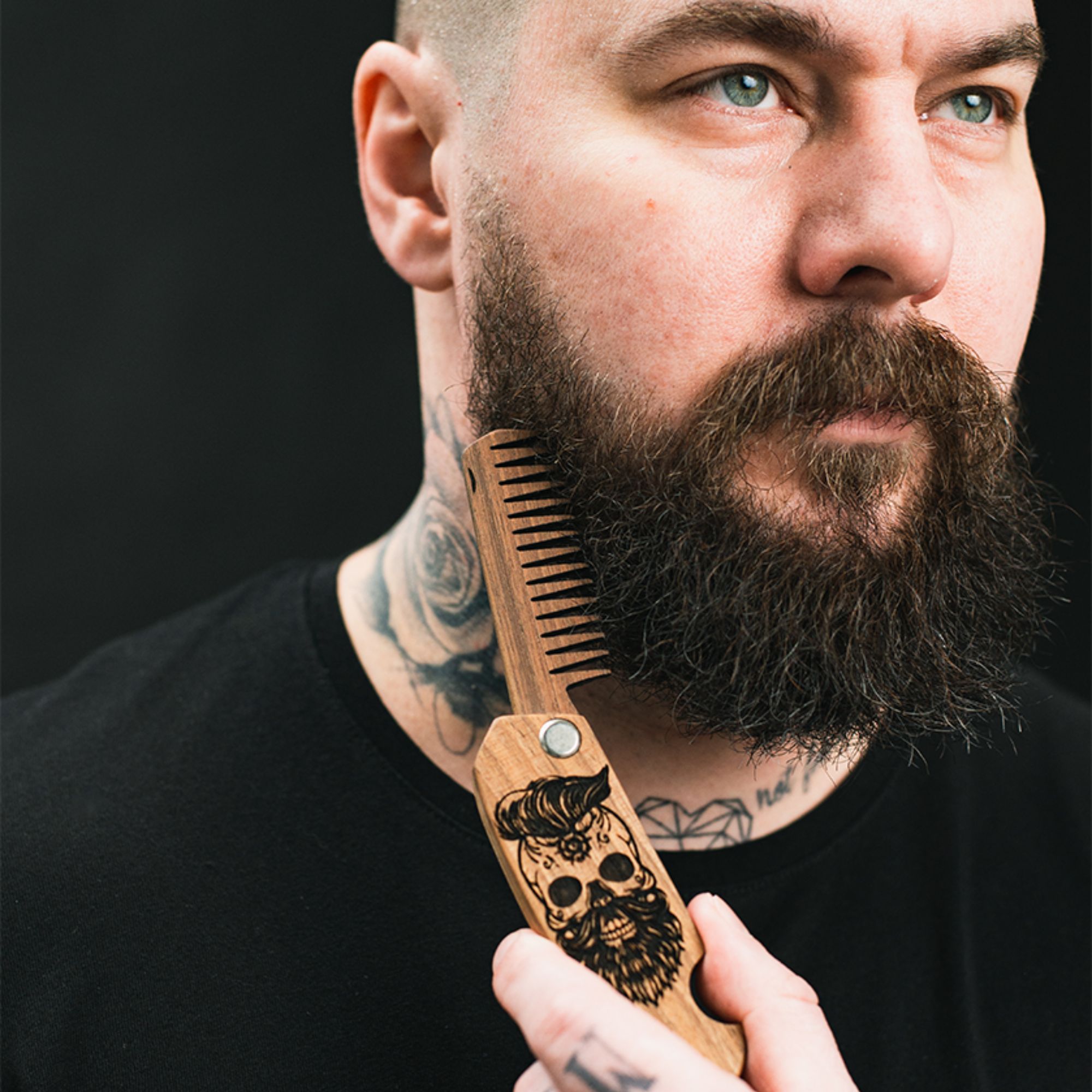 beard wooden comb
