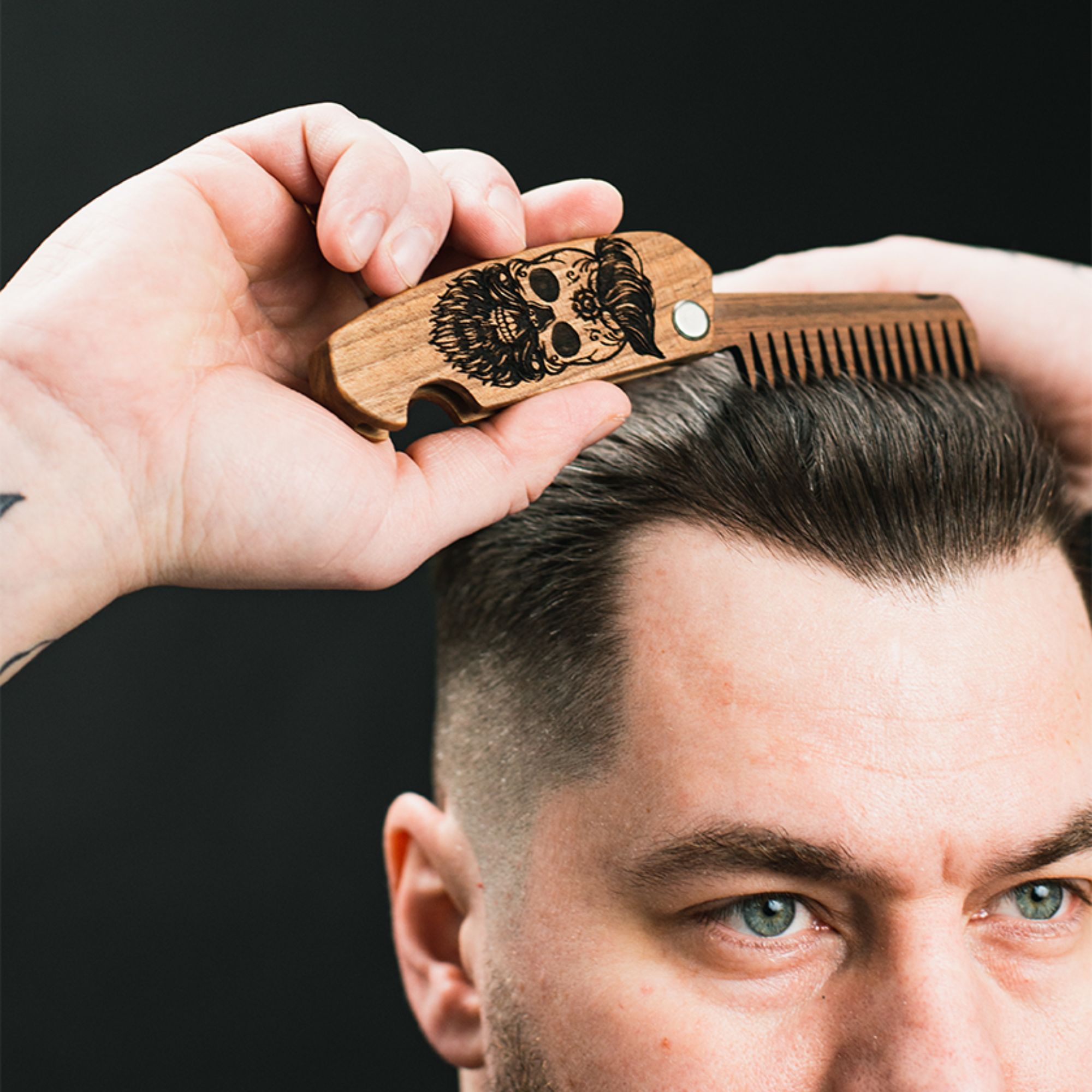 wooden comb beard