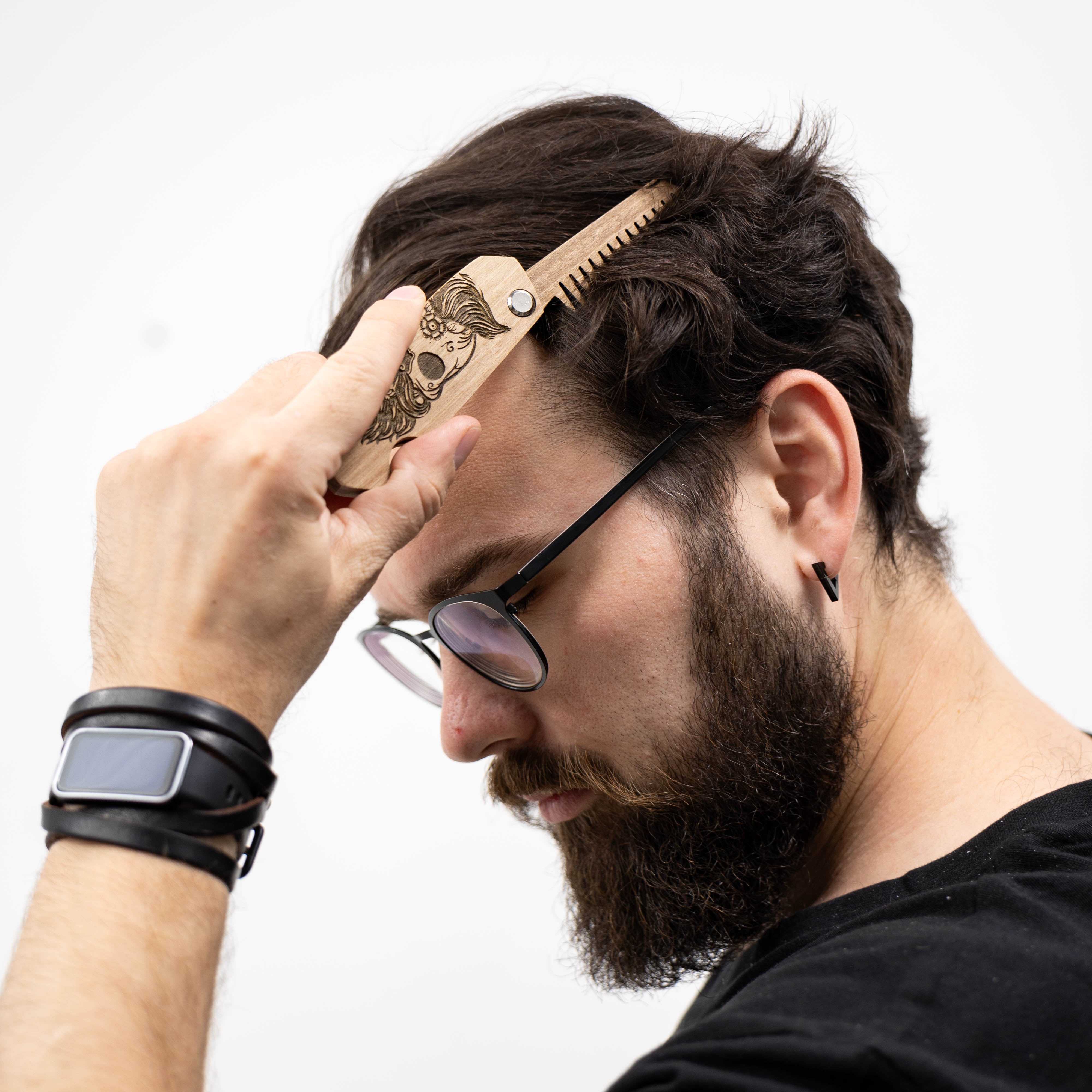 Beard Comb – Sugar Skull