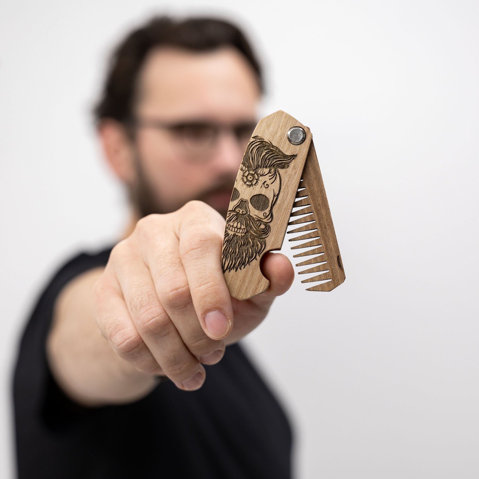 Beard Comb – Sugar Skull