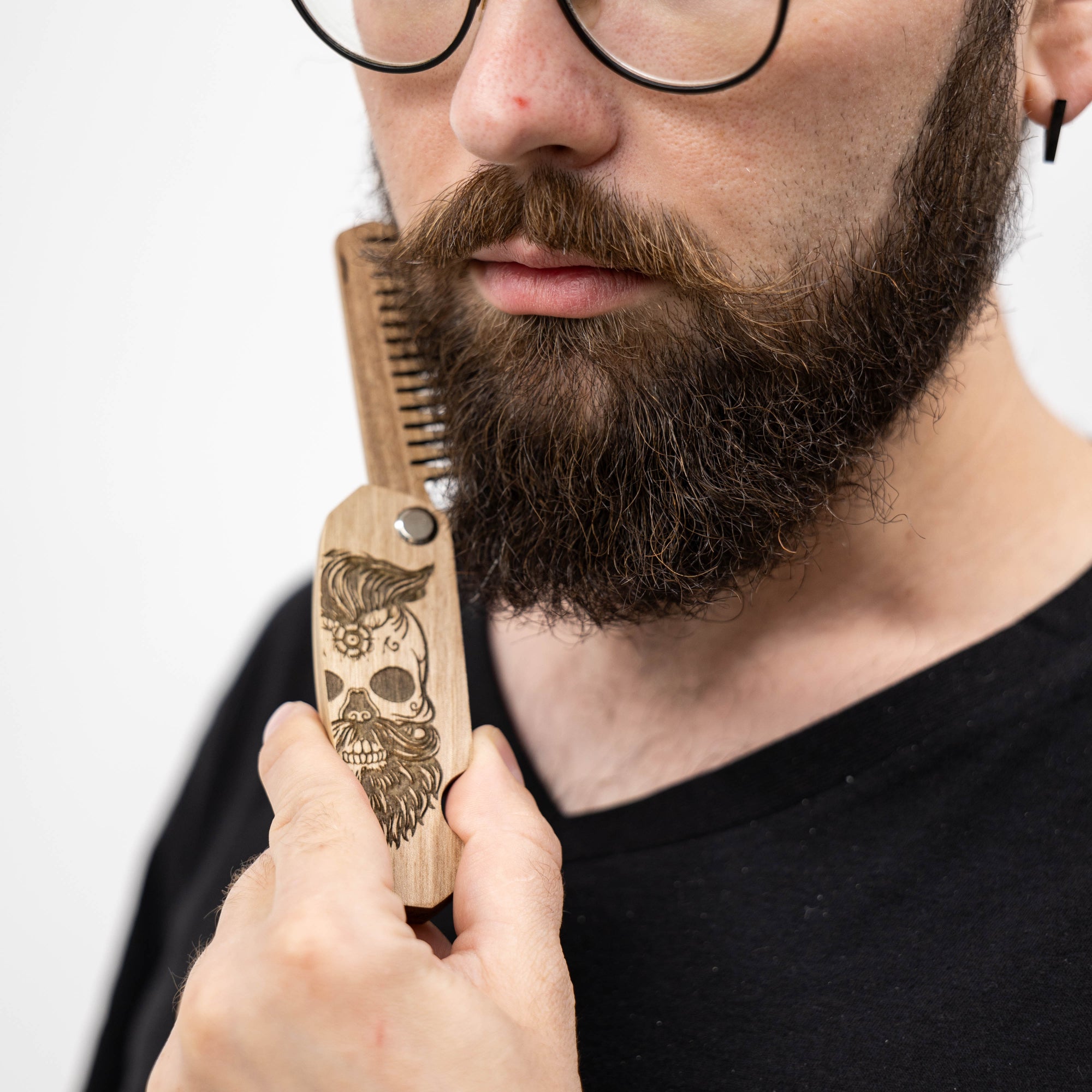 Beard Comb – Sugar Skull