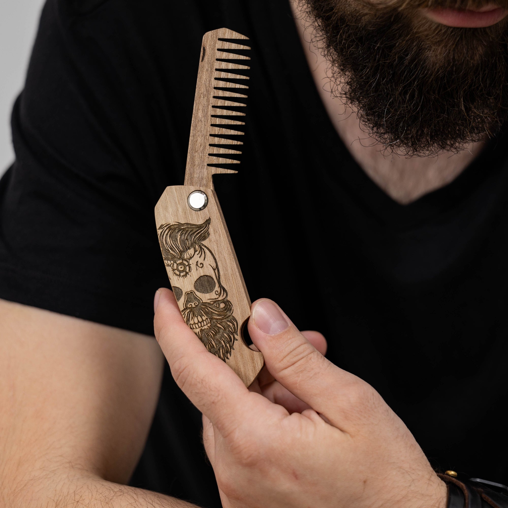 Beard Comb – Sugar Skull