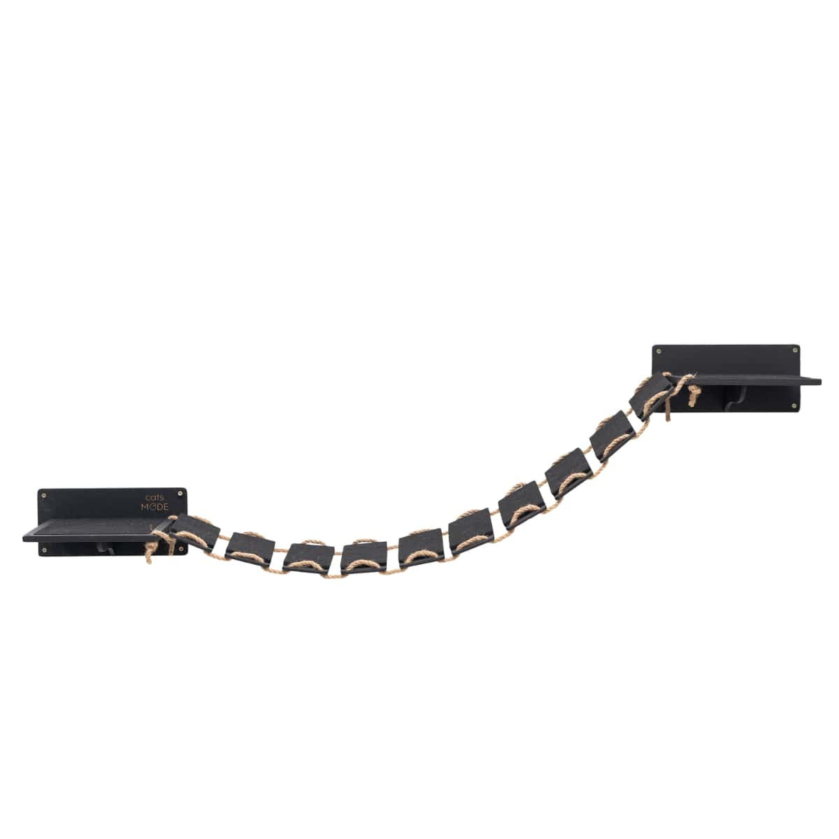 cat walk for wall in black color covered with black felt