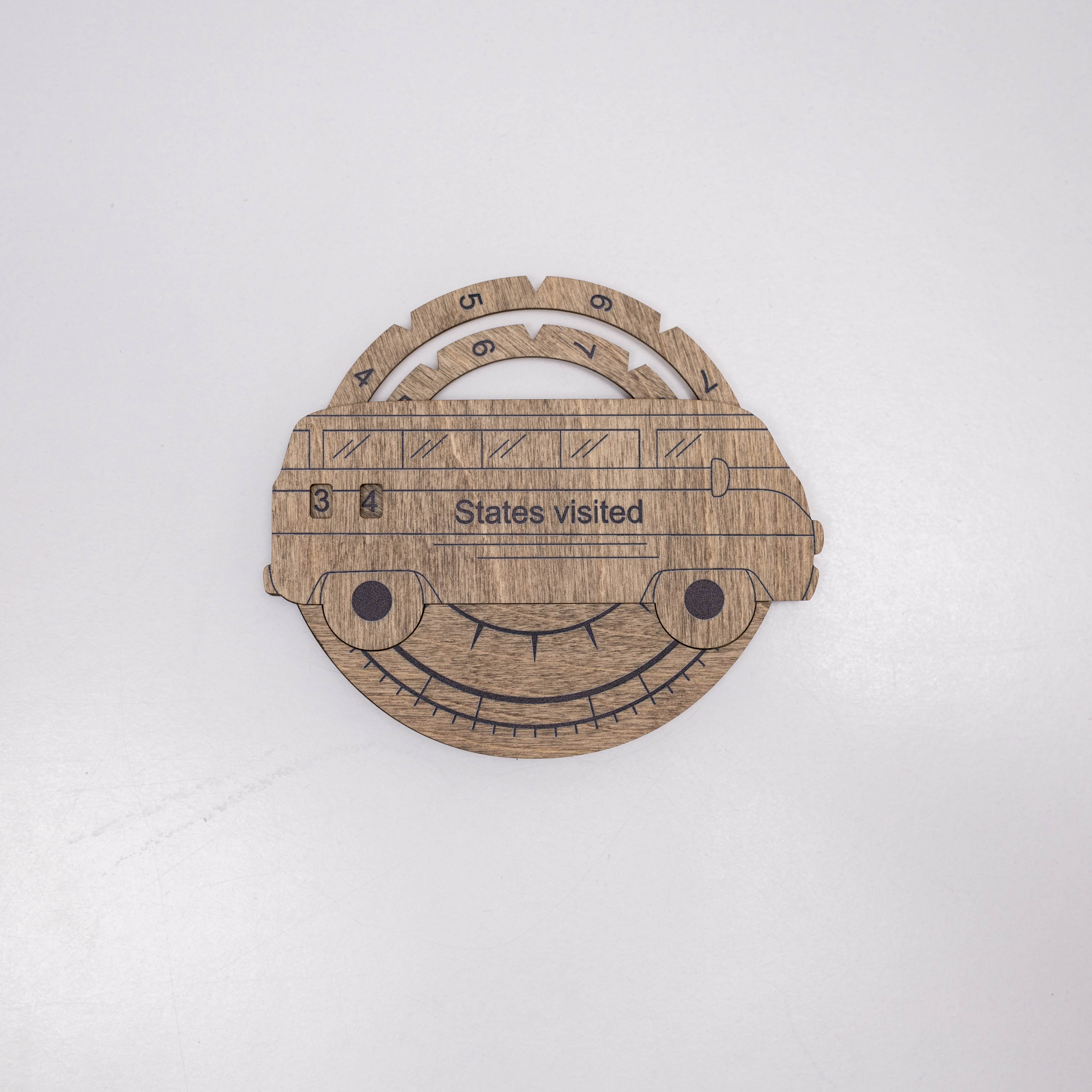 Travel Tracker 3D Wooden USA Map – Terra