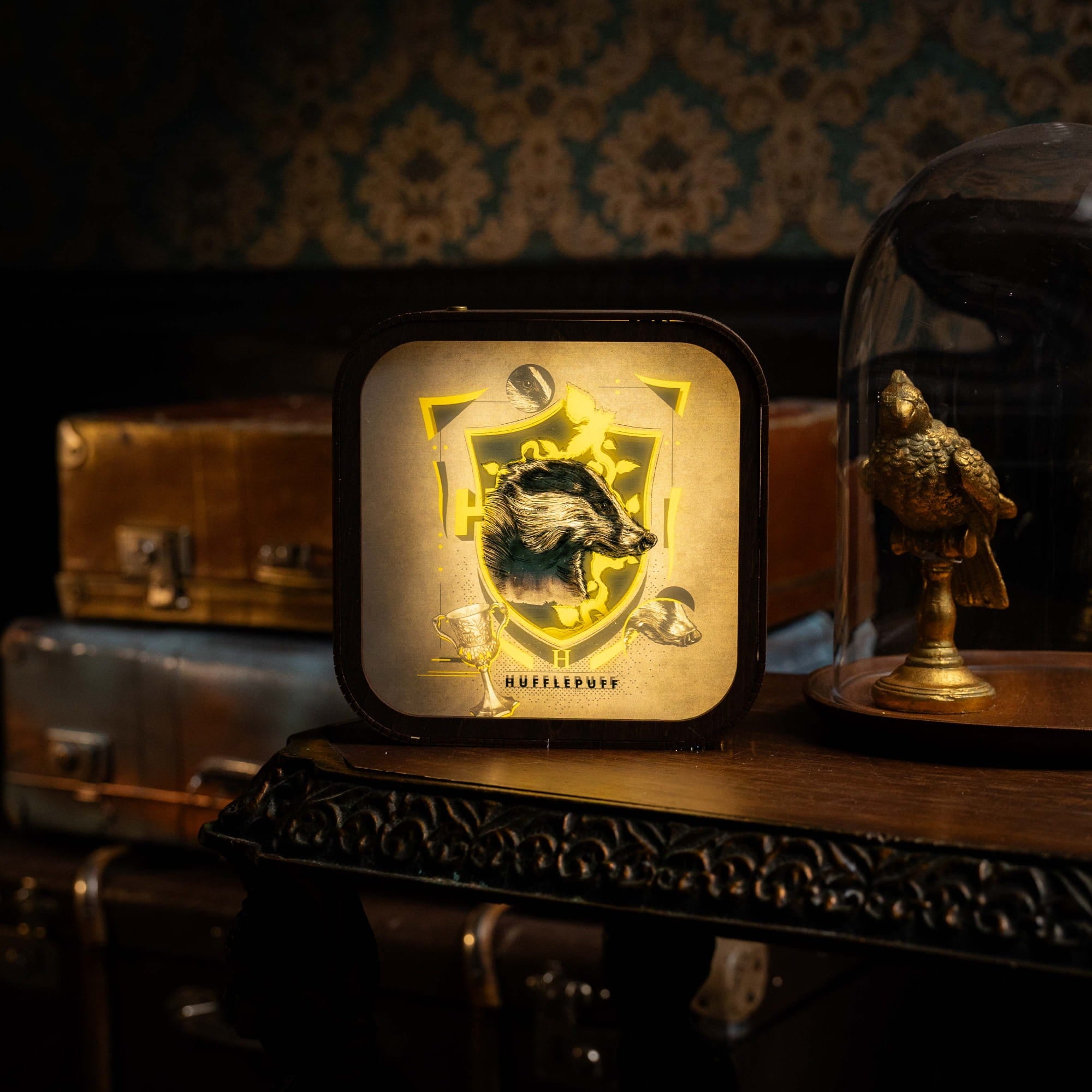 Wooden Acrylic Harry Potter Night Light - Badger of Hufflepuff by Enjoy The Wood