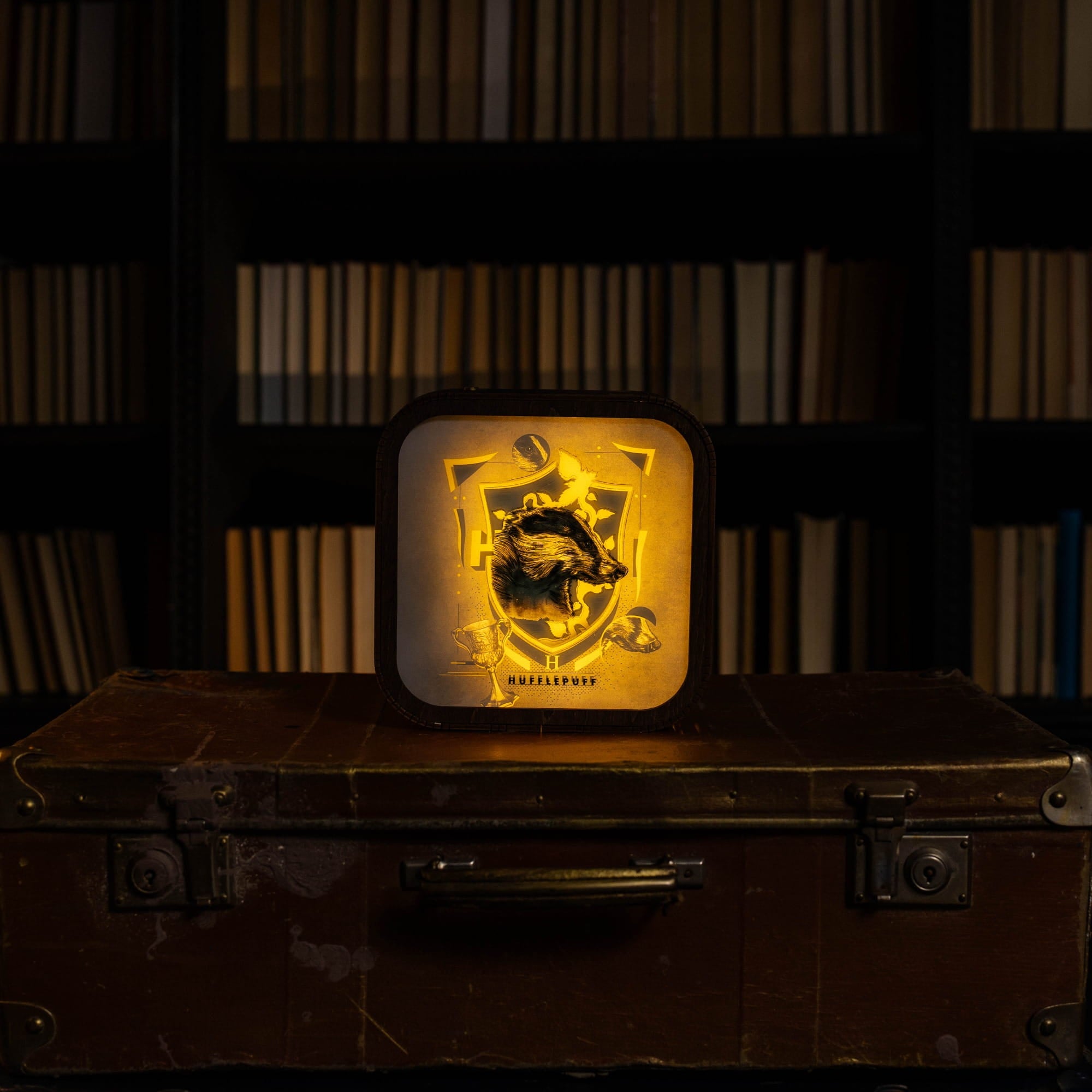 Wooden Acrylic Harry Potter Night Light - Badger of Hufflepuff by Enjoy The Wood