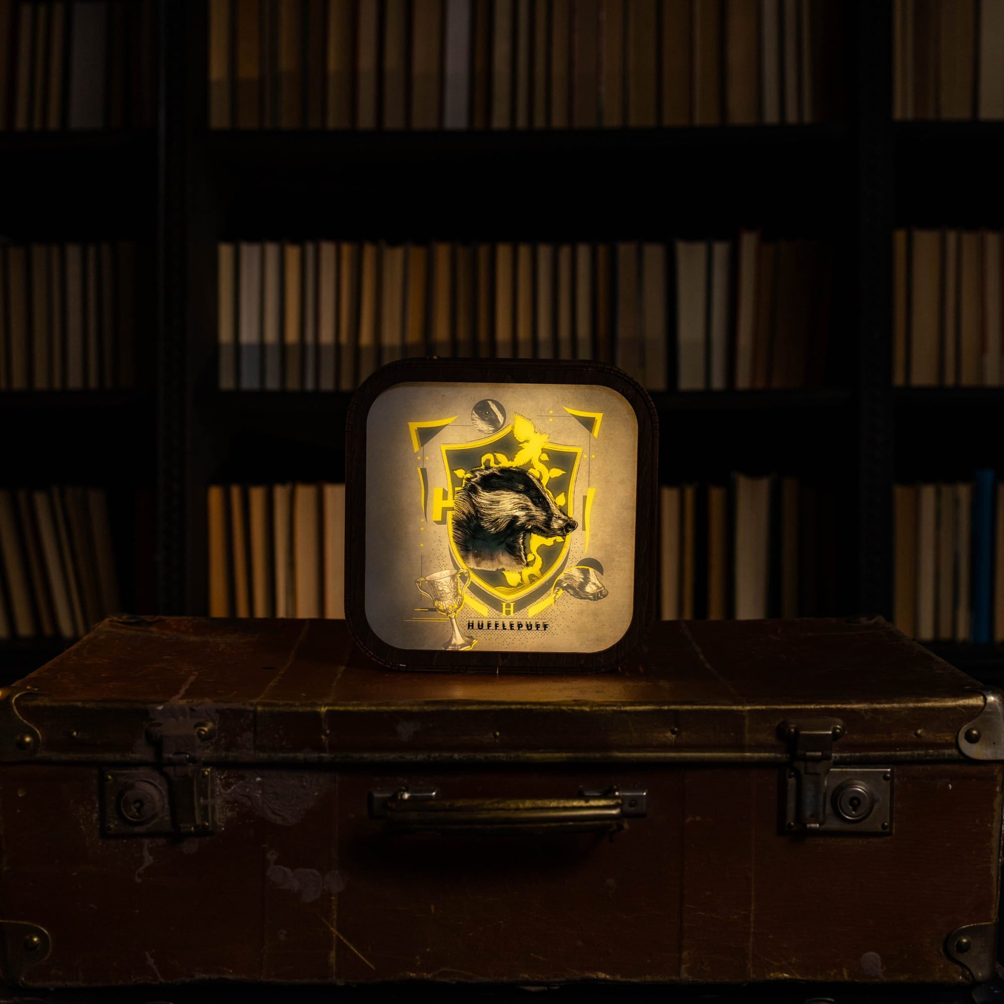 Wooden Acrylic Harry Potter Night Light - Badger of Hufflepuff by Enjoy The Wood