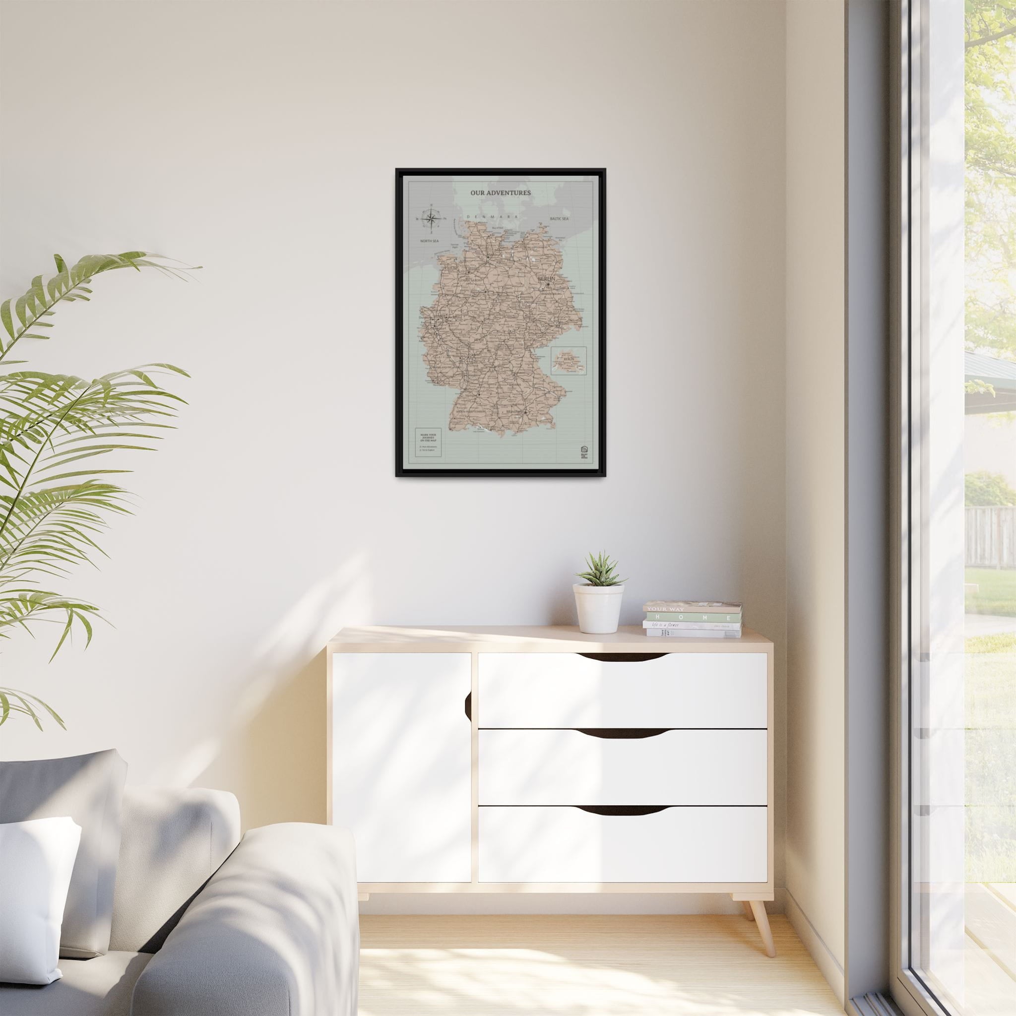 Wooden Canvas Germany Map - Antique by Enjoy The Wood