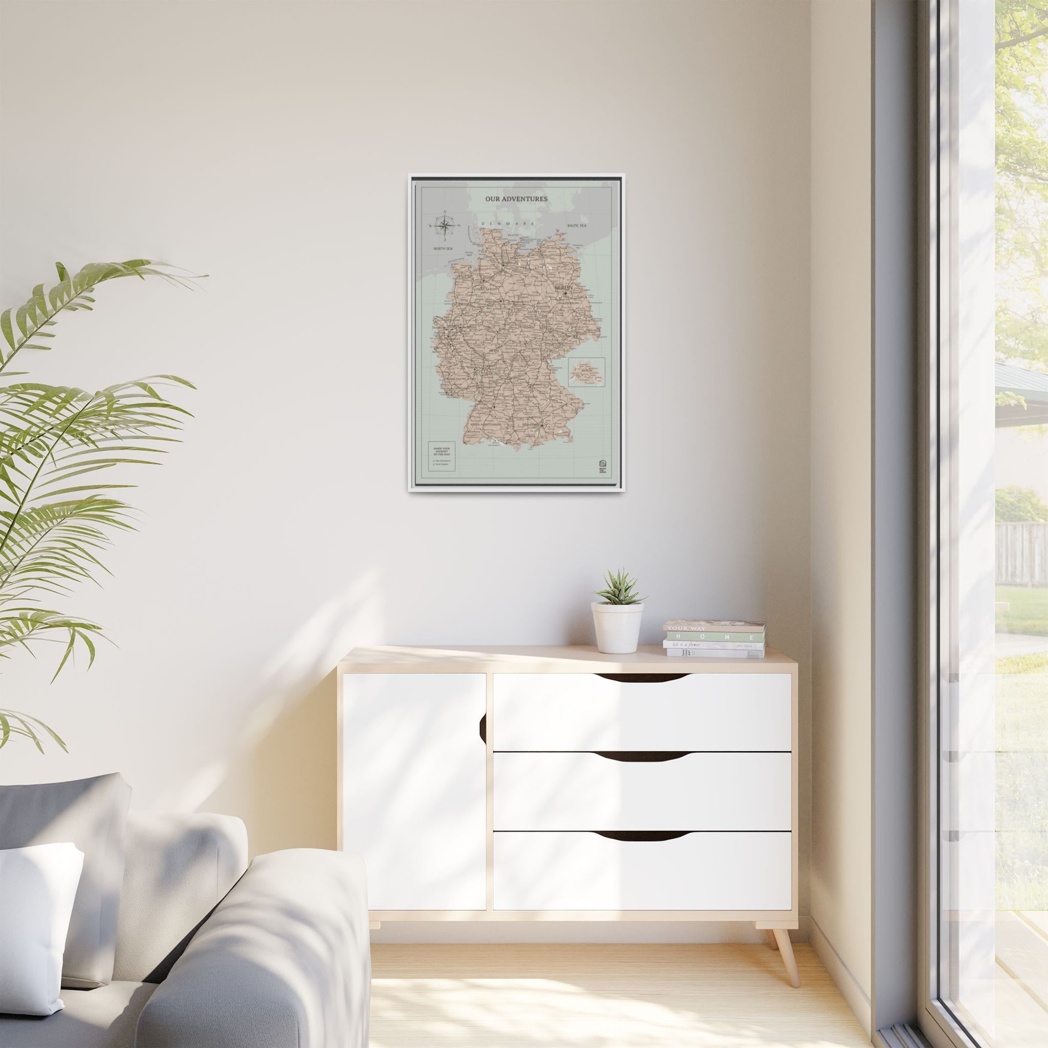 Wooden Canvas Germany Map - Antique by Enjoy The Wood