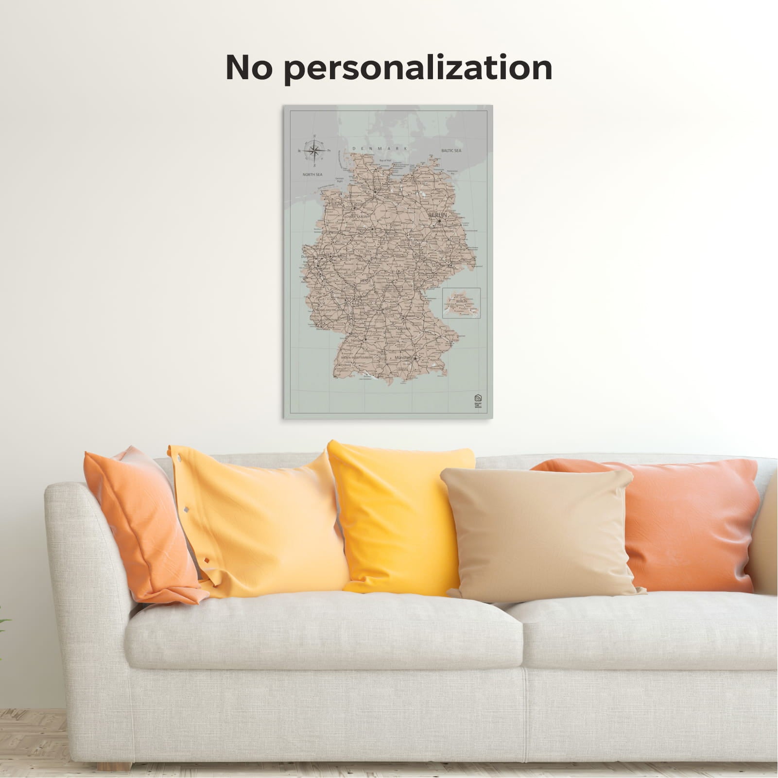 Wooden Canvas Germany Map - Antique by Enjoy The Wood