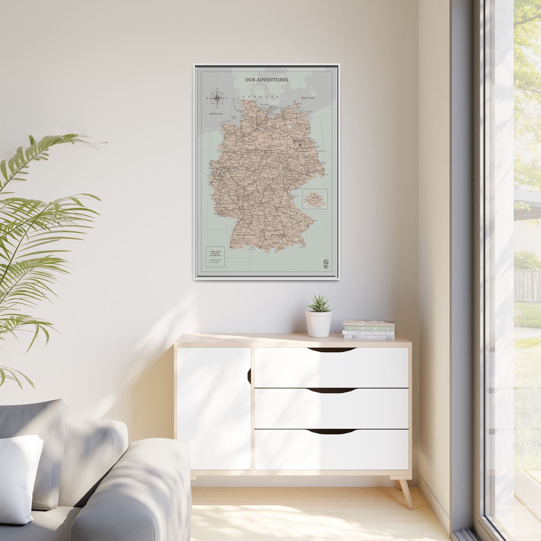 Wooden Canvas Germany Map - Antique by Enjoy The Wood
