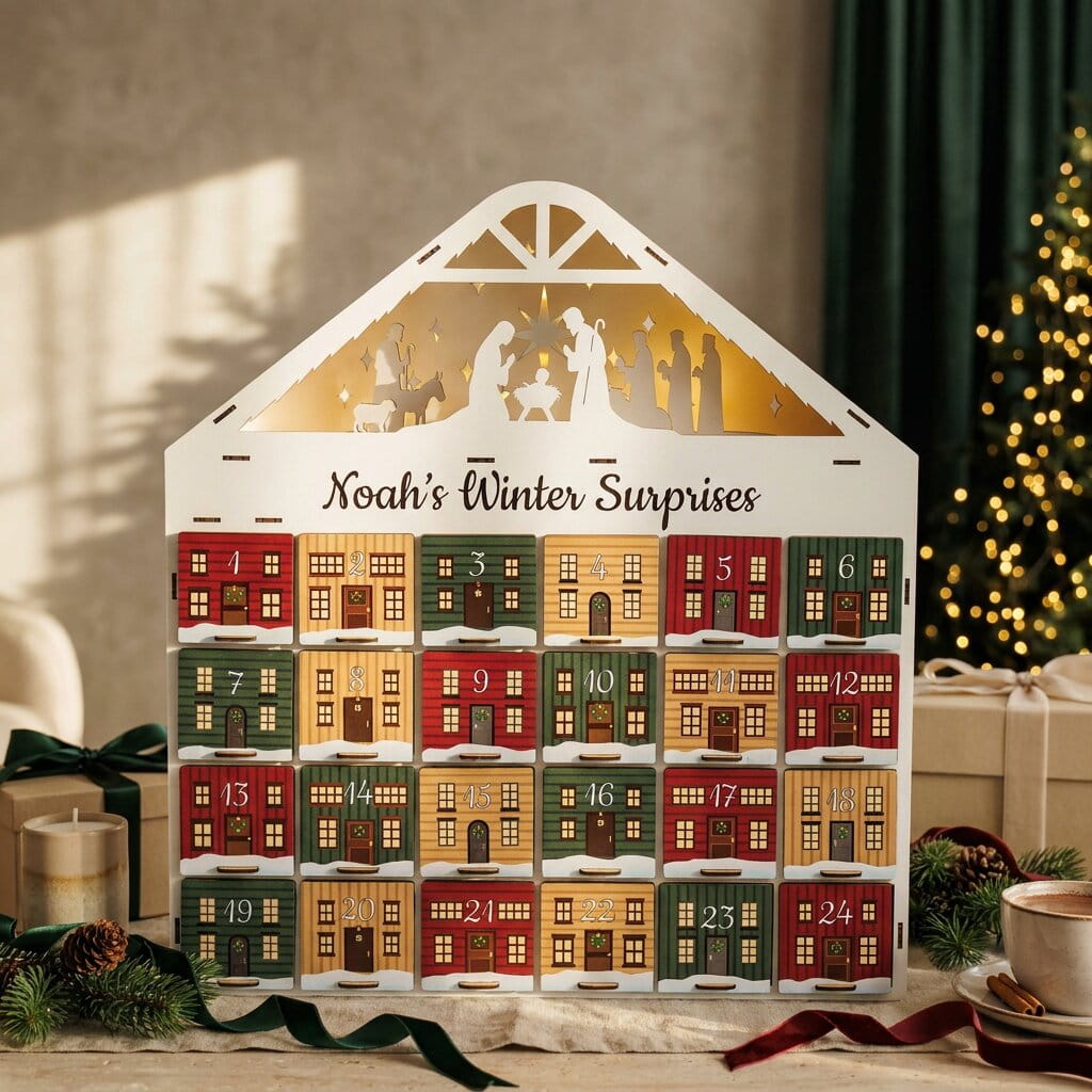 Christmas Advent Calendar - Colored by Enjoy The Wood