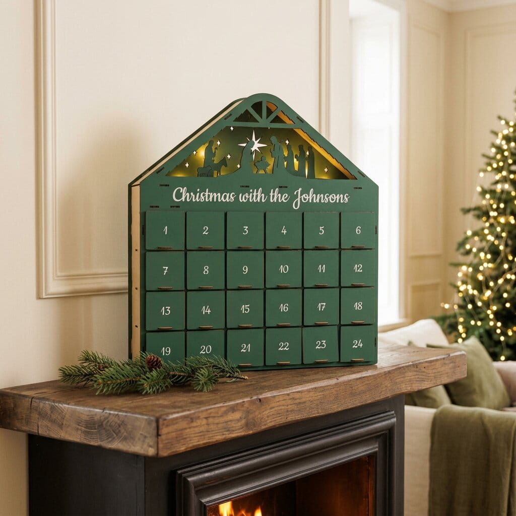 Christmas Advent Calendar - Green by Enjoy The Wood