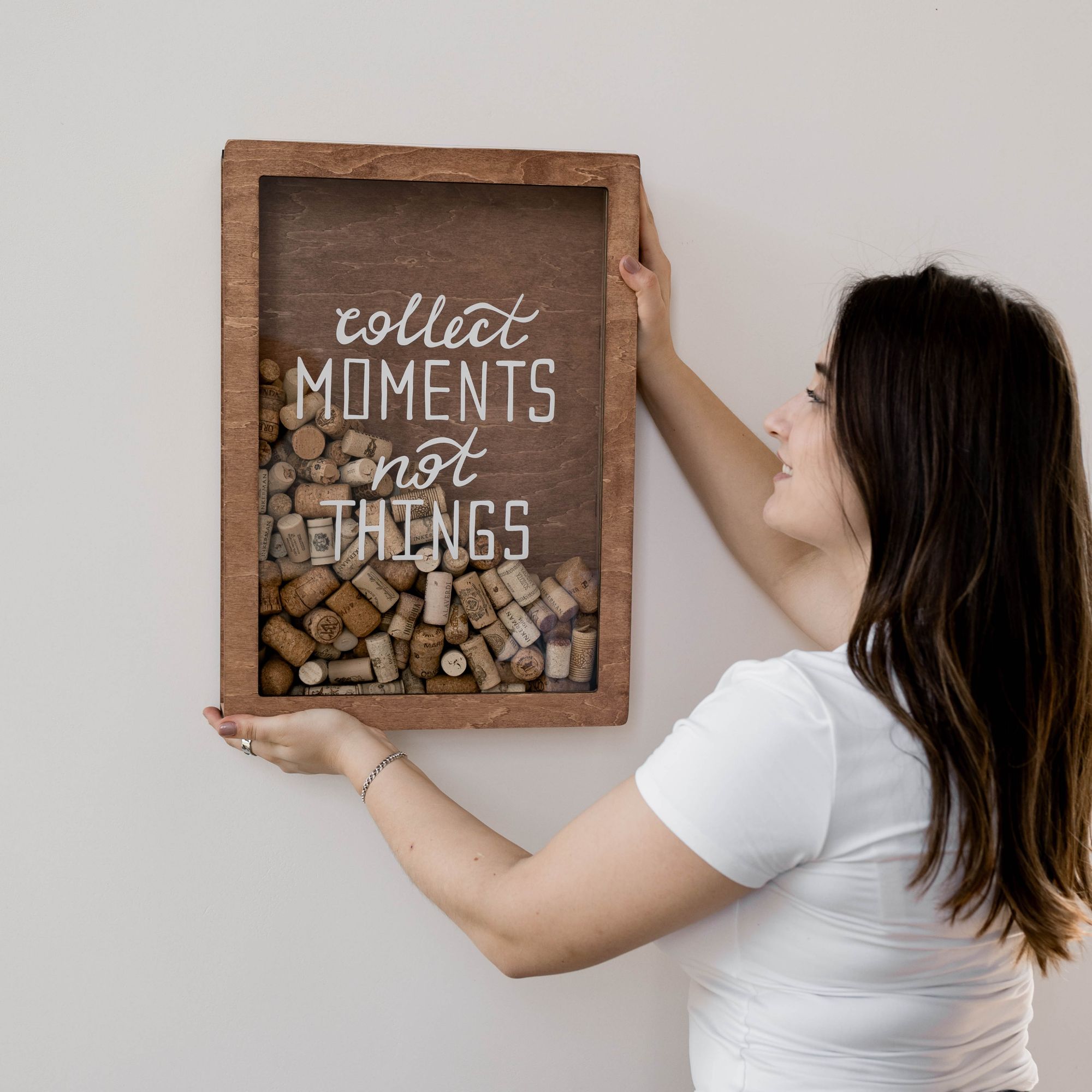 Rustic wooden wall map of the world in dark and light wood tones