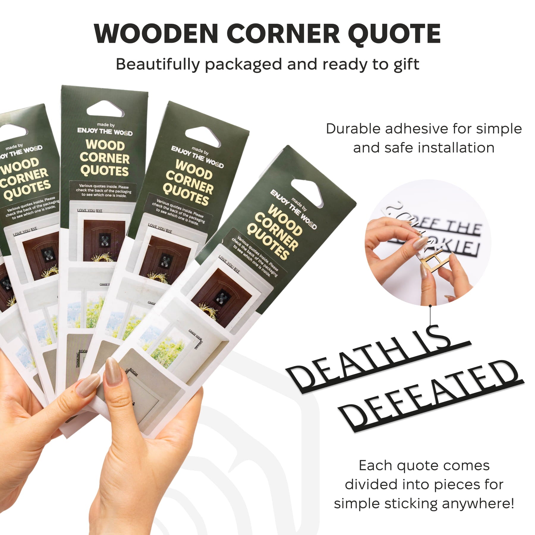 Wooden Corner Quote – Victory in Christ by Enjoy The Wood