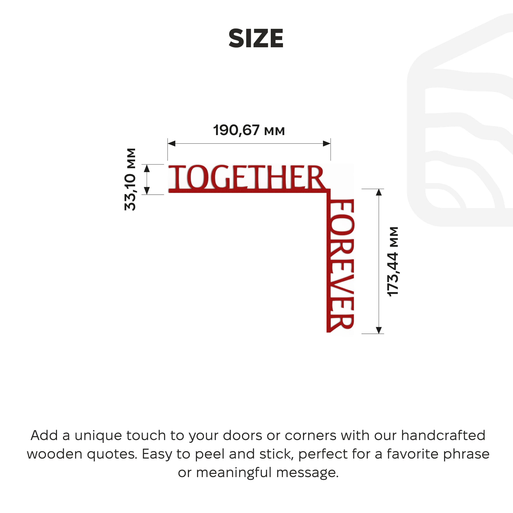 Wooden Corner Quote – Together Forever by Enjoy The Wood