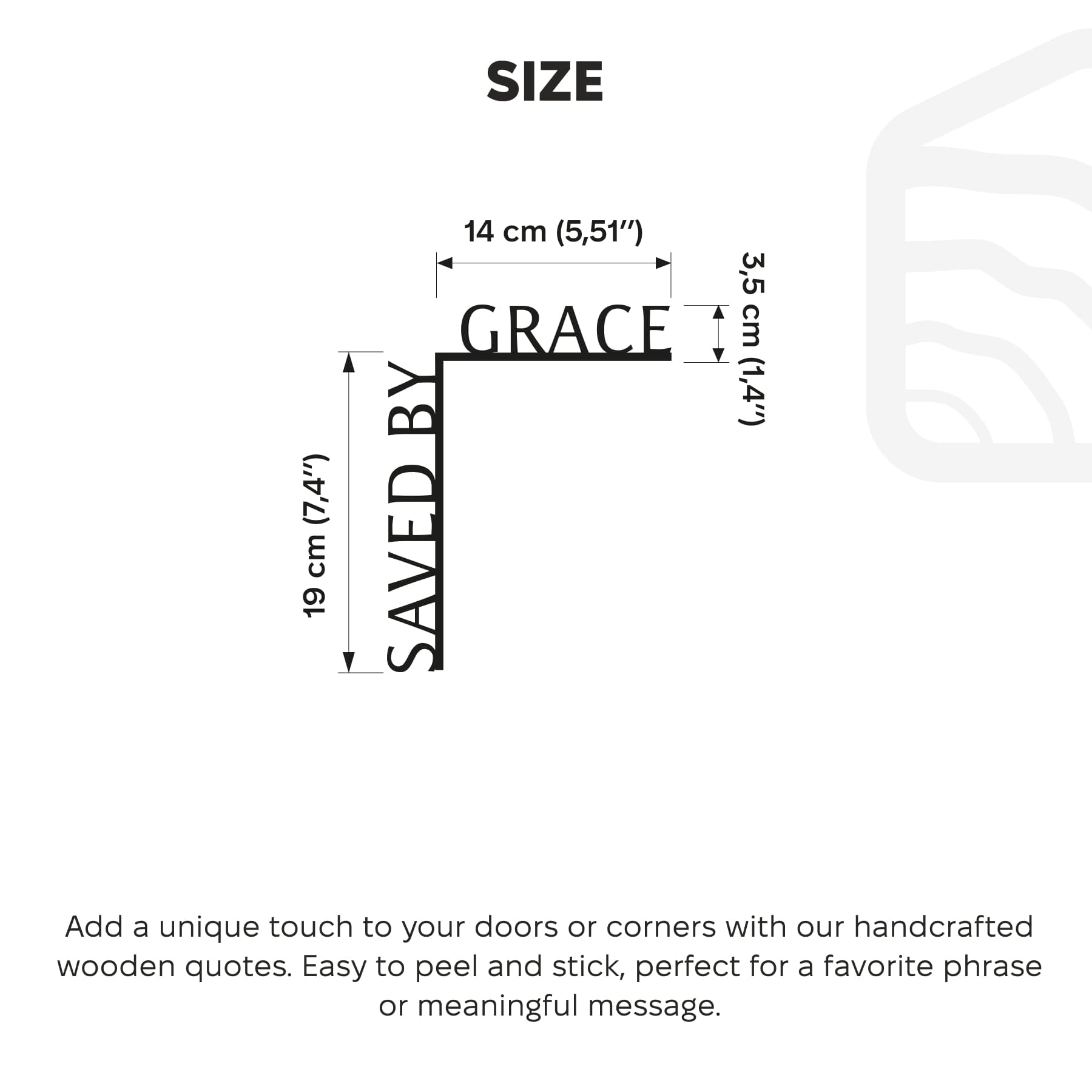 Wooden Corner Quote – Saved by Grace by Enjoy The Wood