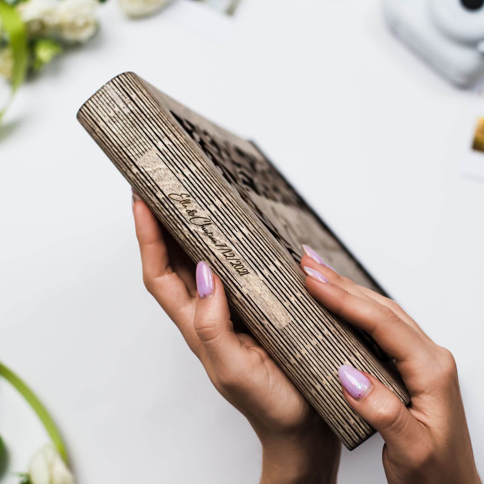 natural wooden album